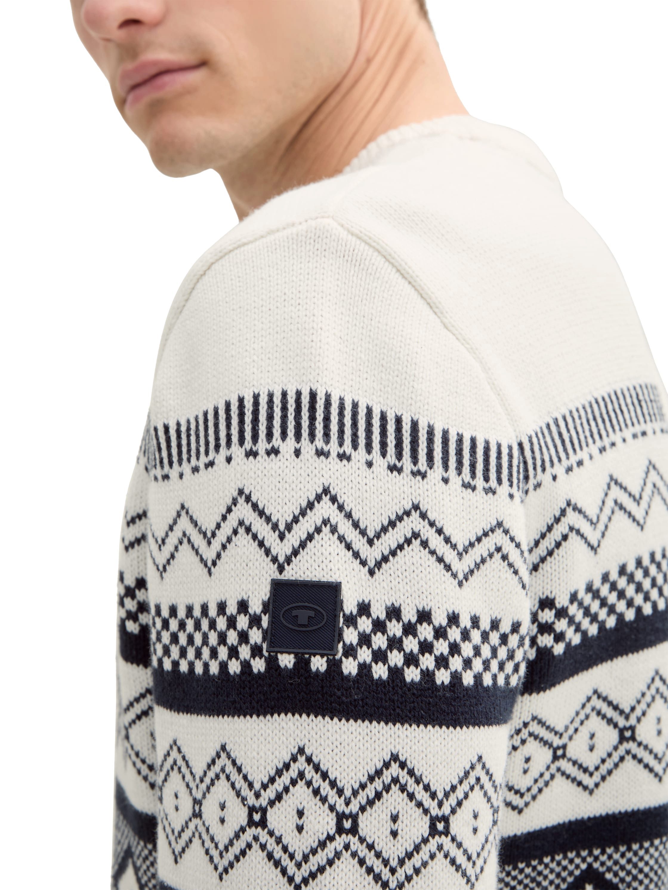 Tom Tailor Jacquardtrui colourblocking-stijl
