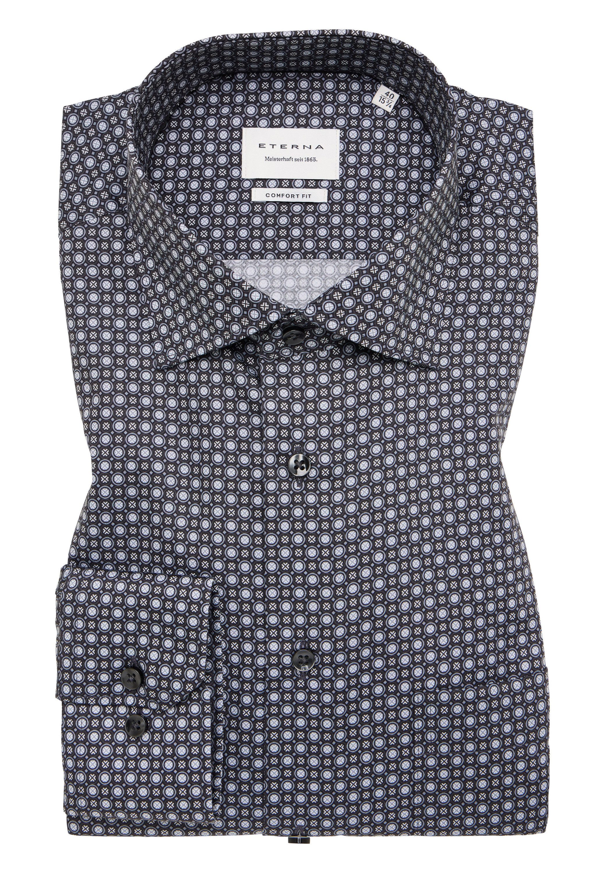 Eterna Overhemd met lange mouwen Comfort fit NON IRON (strijkvrij)