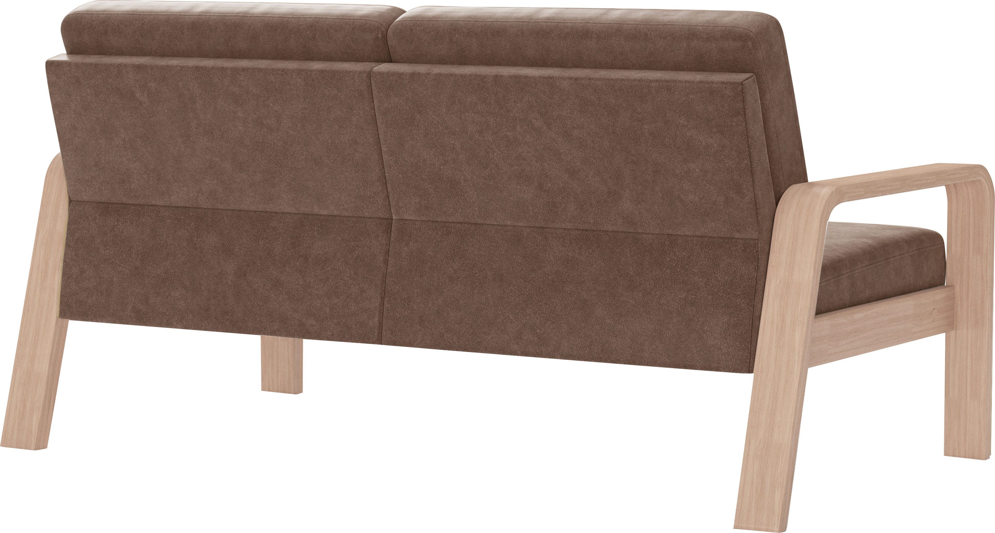 sit&more 2,5-zitsbank Kolding Armleuningen van natuurlijk beukenhout, verschillende bekledingen en kleuren