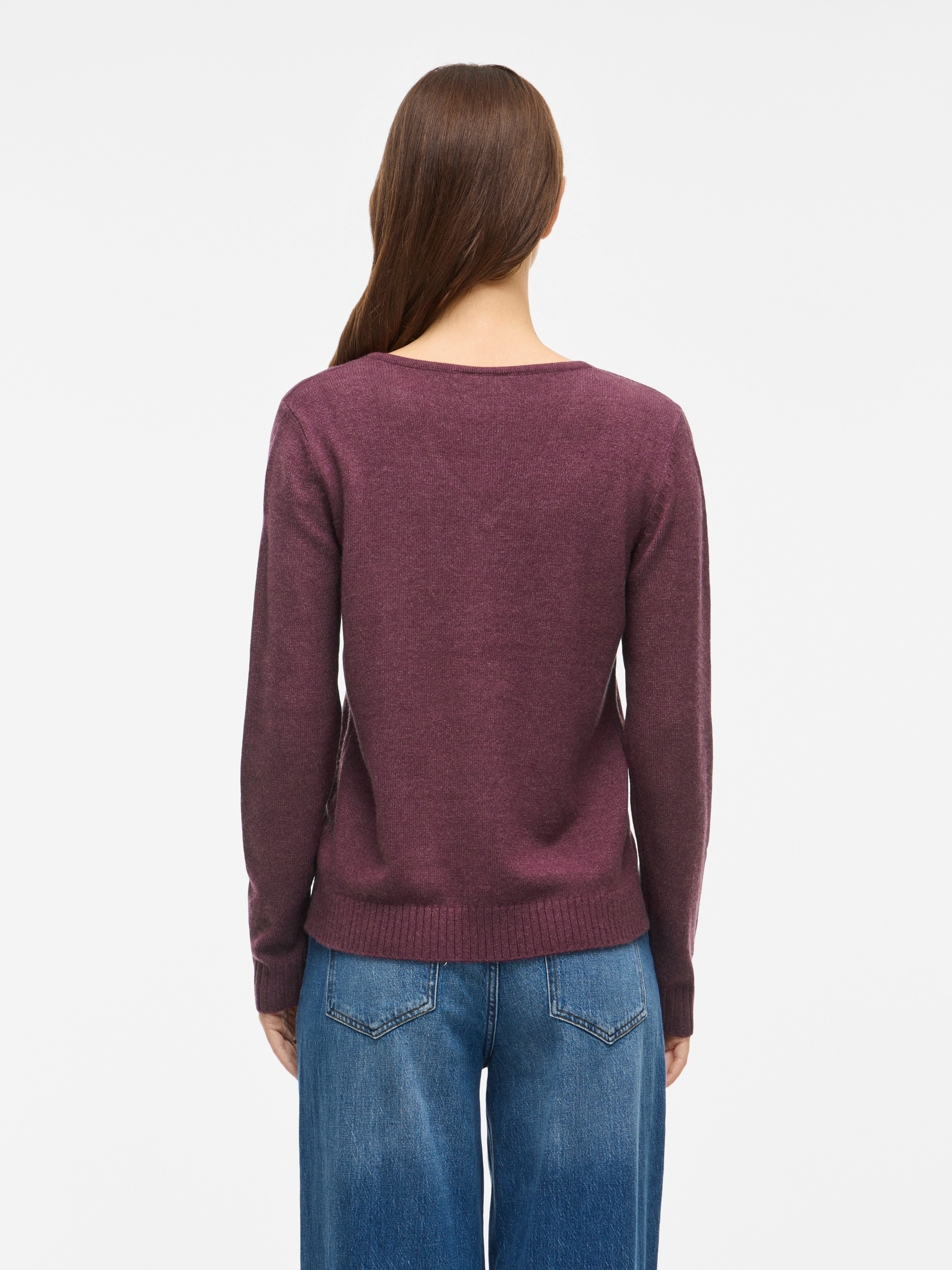 Vila Trui met V-hals VIRIL V-NECK L/S KNIT TOP - NOOS