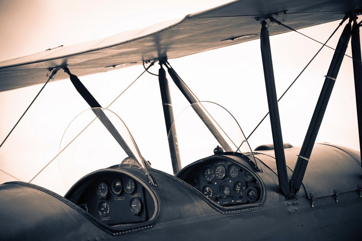 Papermoon Fotobehang Vintage Flugzeug