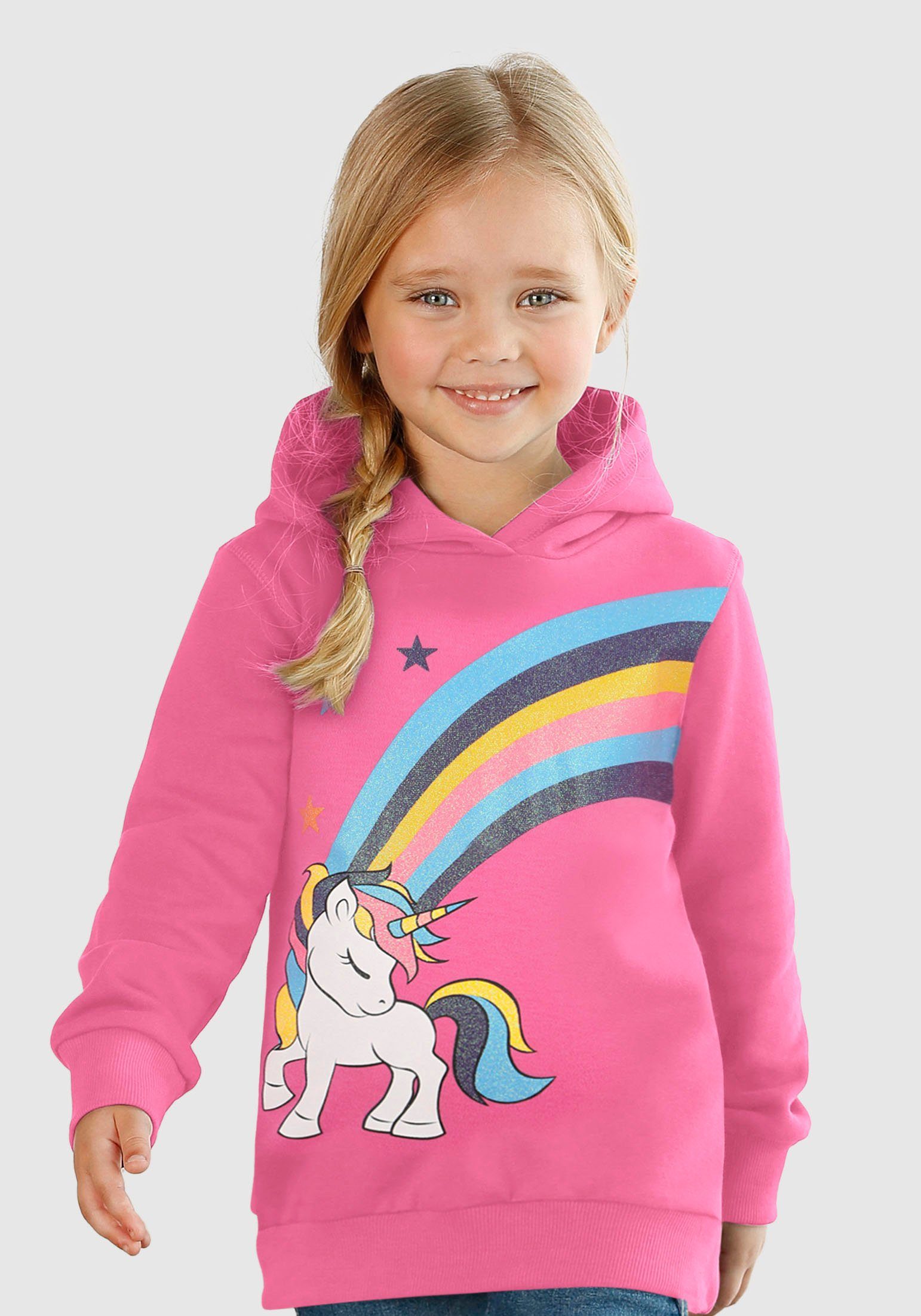 Shirt met lange Eenhoorn regenboog glitterprint makkelijk gekocht | OTTO