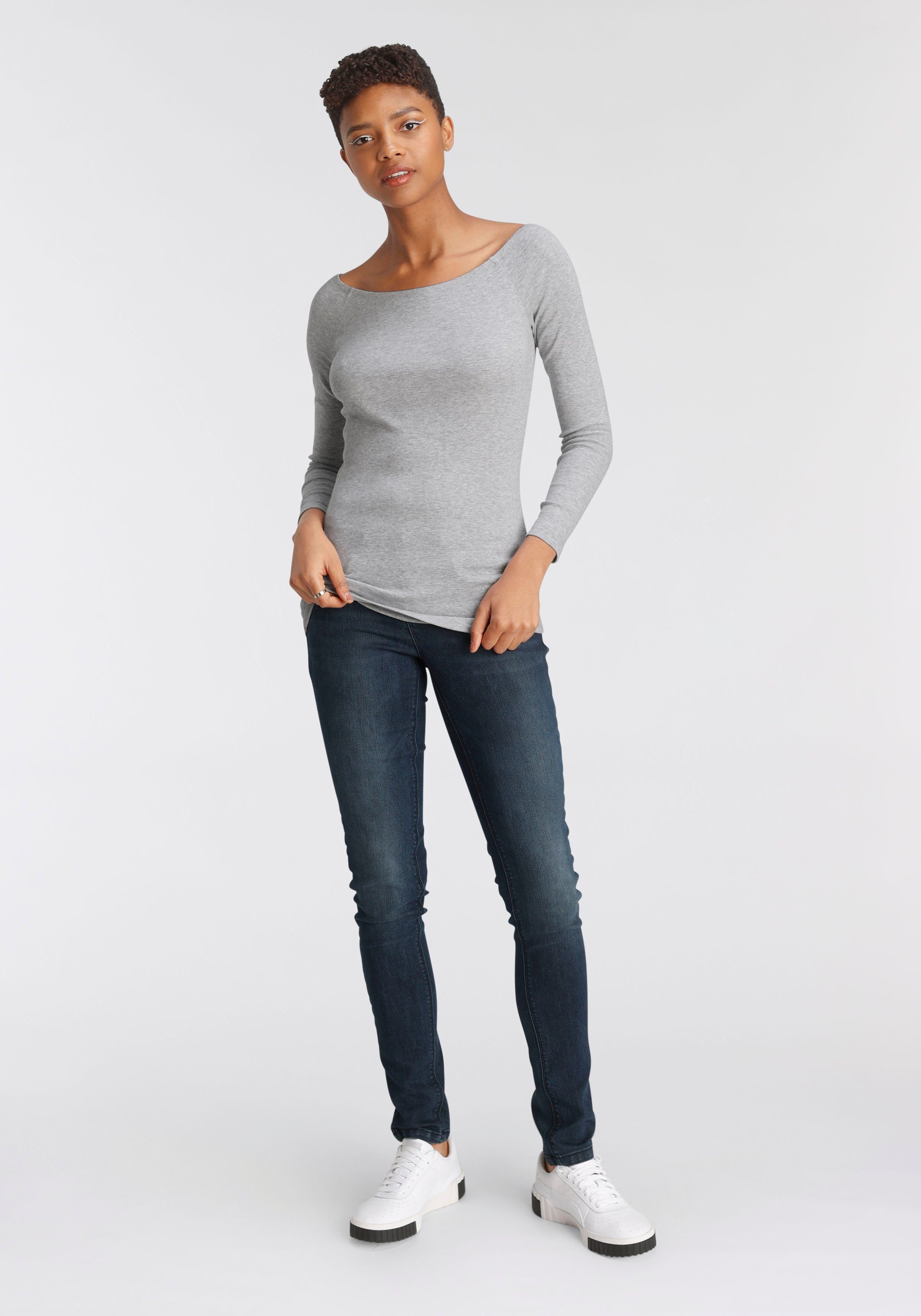 Arizona Skinny fit jeans Shaping skinny pasvorm, normale taille, in stretchkwaliteit, used-look