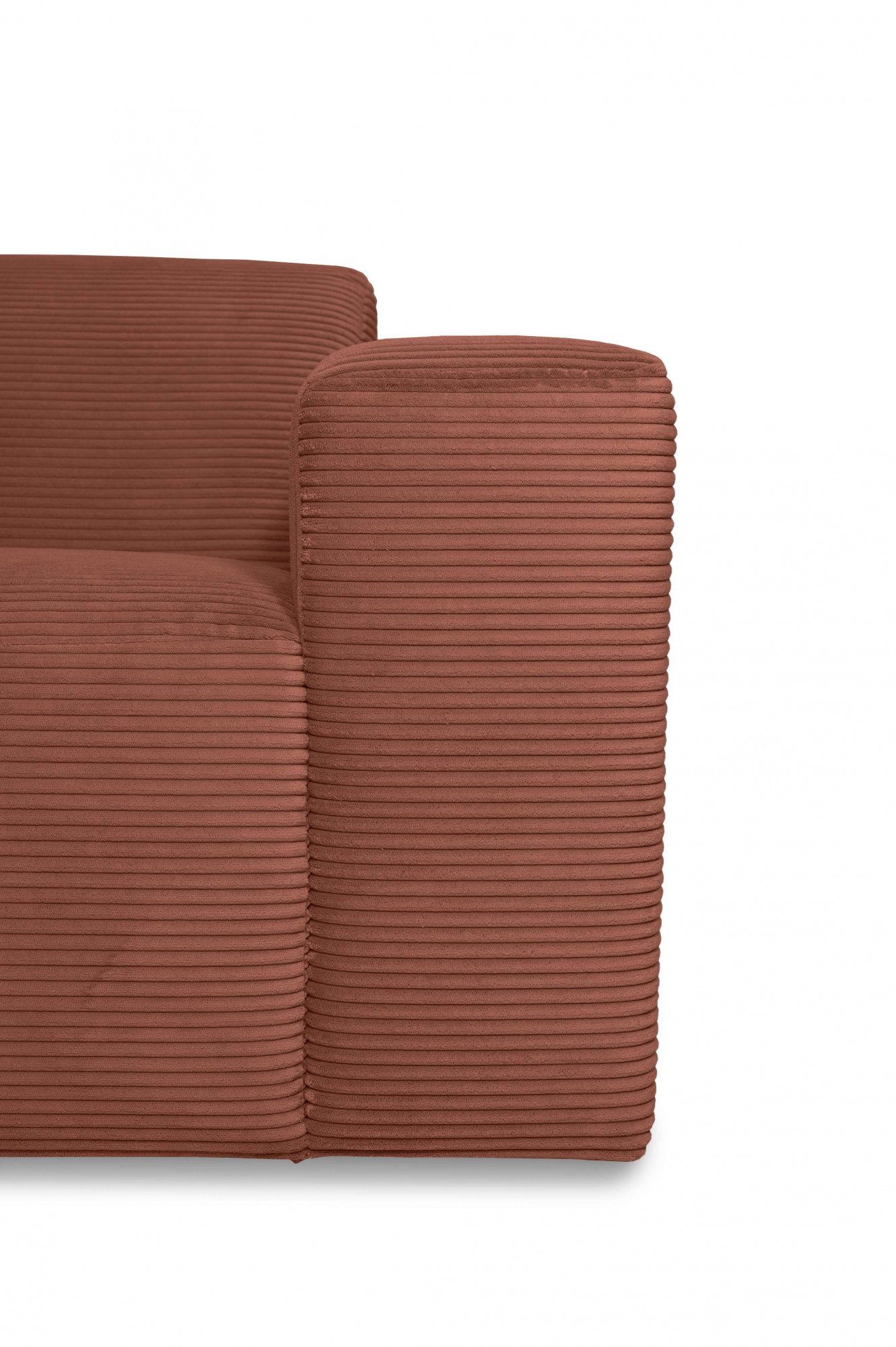 INOSIGN Hoekbank Koa, 228 cm, L-vorm, modulair bankstel, webstof, cord Designbank, zachte lounge-zitcomfort, golfondersteuning, tot aan de vloer