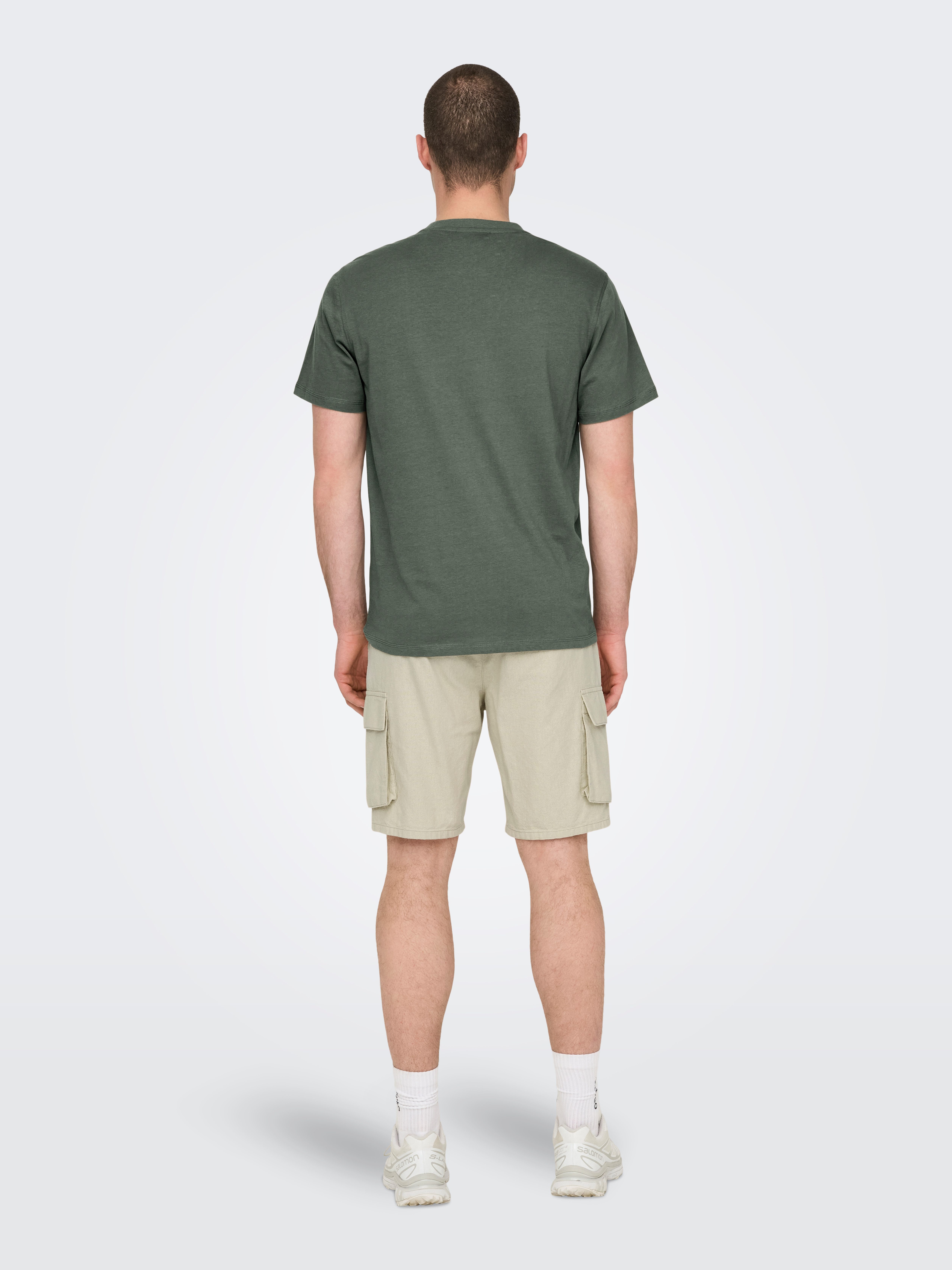 ONLY & SONS Shirt met ronde hals ONSMAX LIFE REG SS STITCH TEE