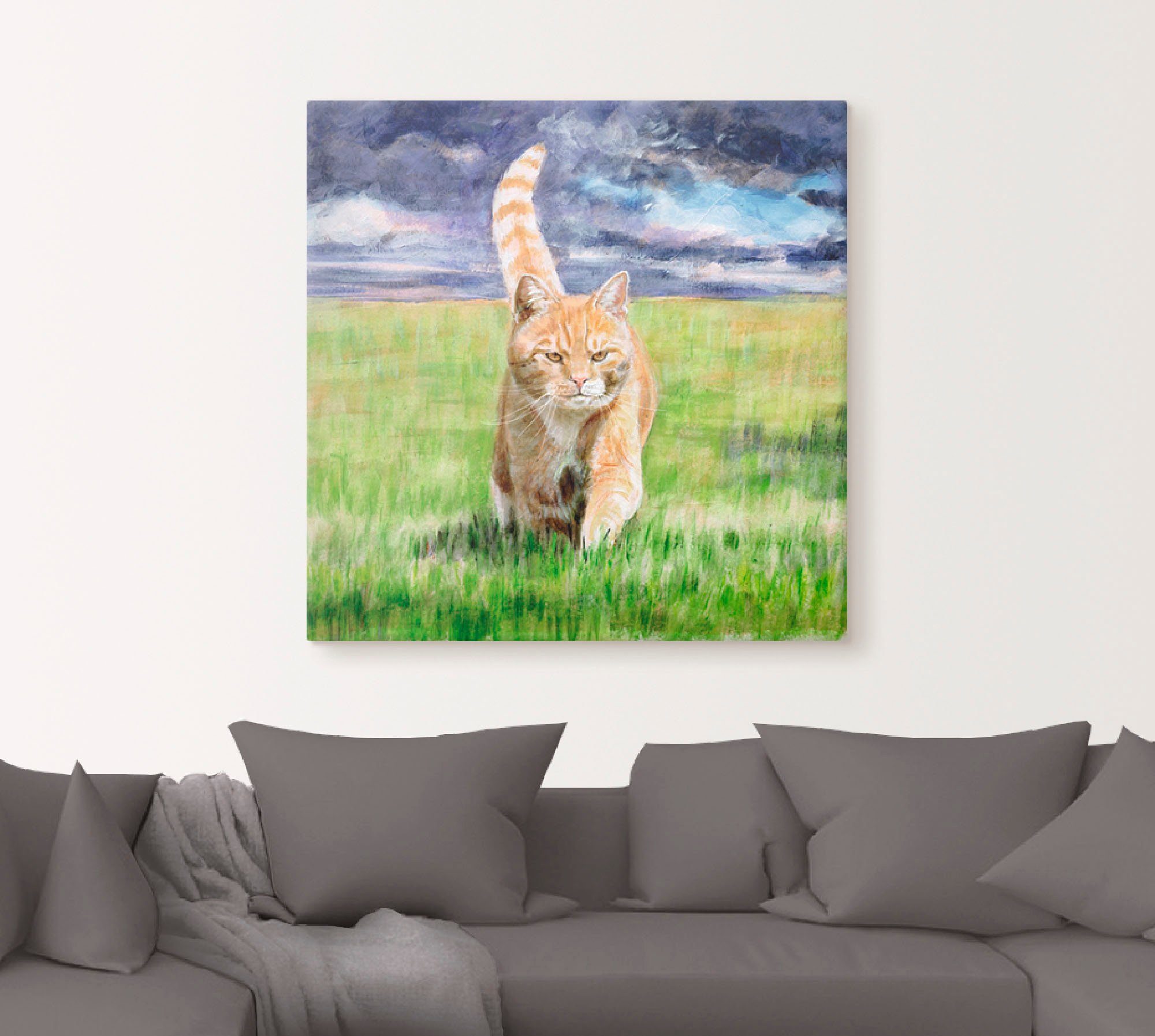 Artland Artprint op linnen Op jacht gespannen op een spieraam