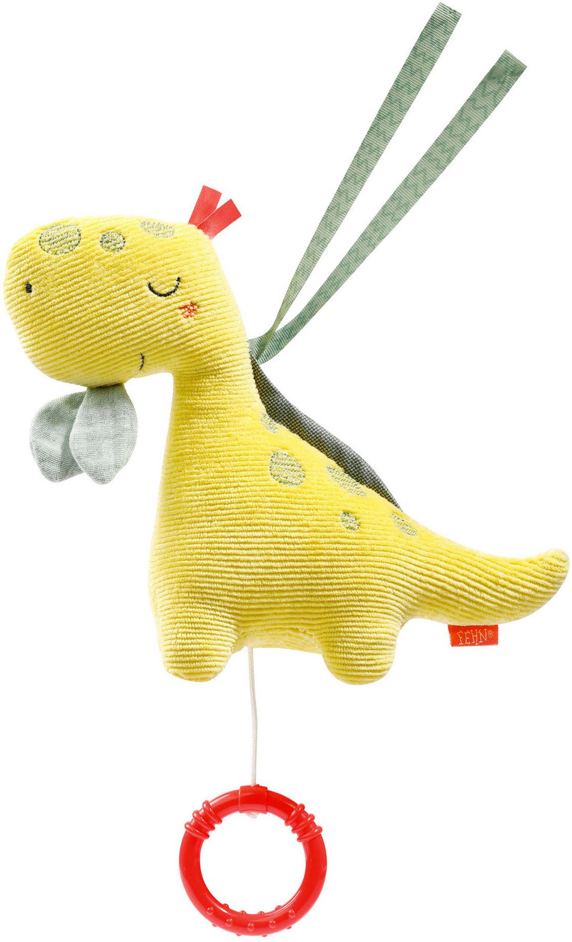 Fehn Speeldoosje Happy Dino, mini muziekdoosje