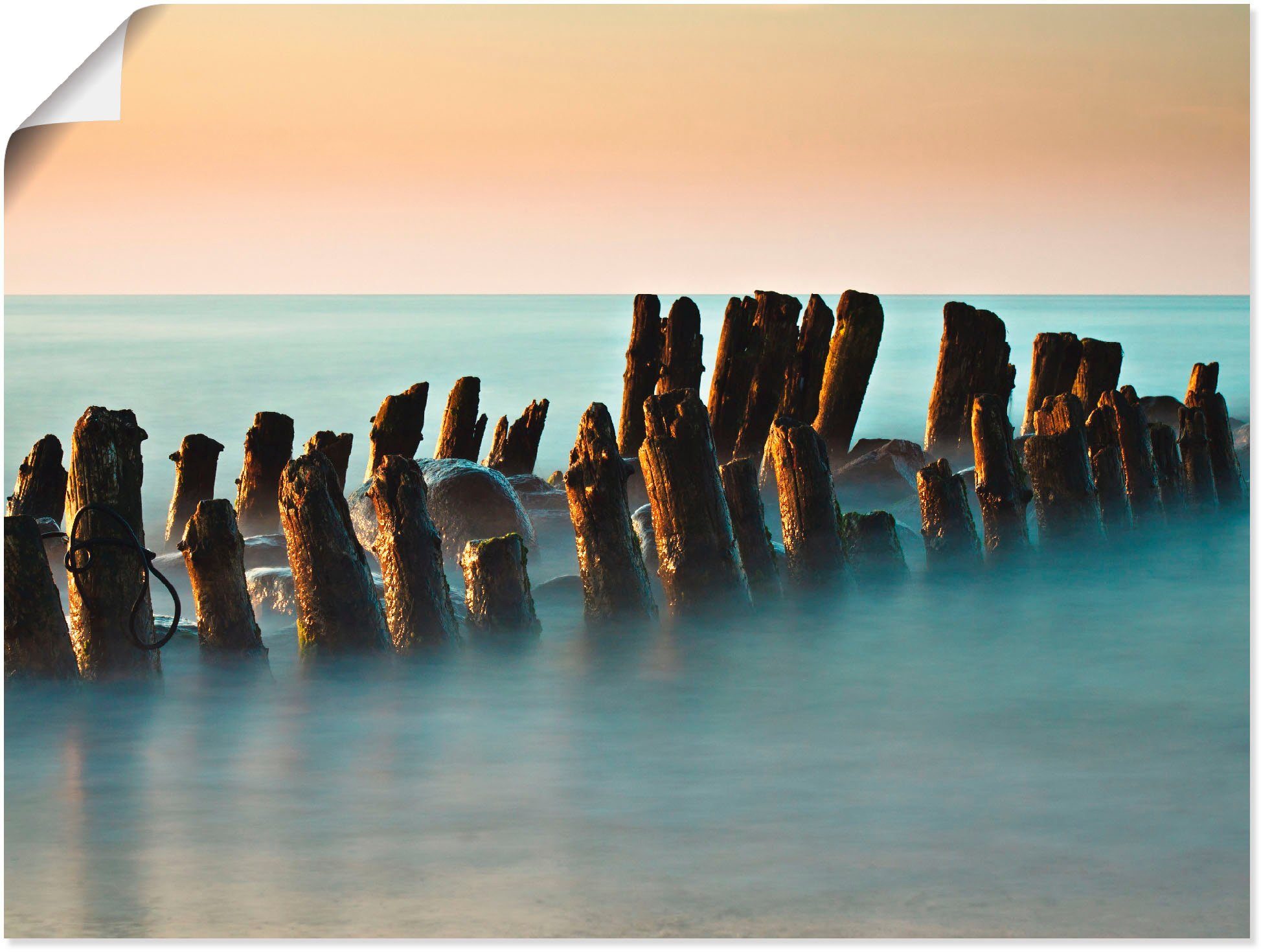 Artland Artprint Blik op de kust van de Oostzee I in vele afmetingen & productsoorten -artprint op linnen, poster, muursticker / wandfolie ook geschikt voor de badkamer (1 stuk)