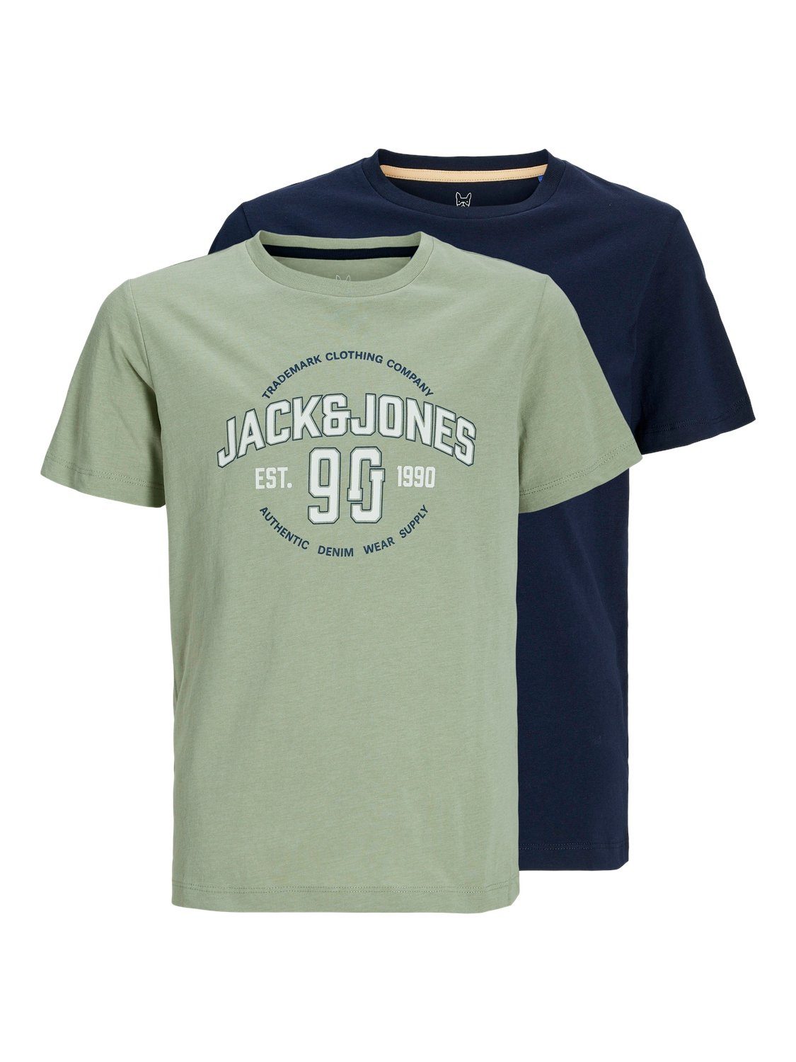 Jack & Jones Junior Shirt met korte mouwen JJMINDS TEE SS CREW NECK JNR 2PK MP (set, 2)