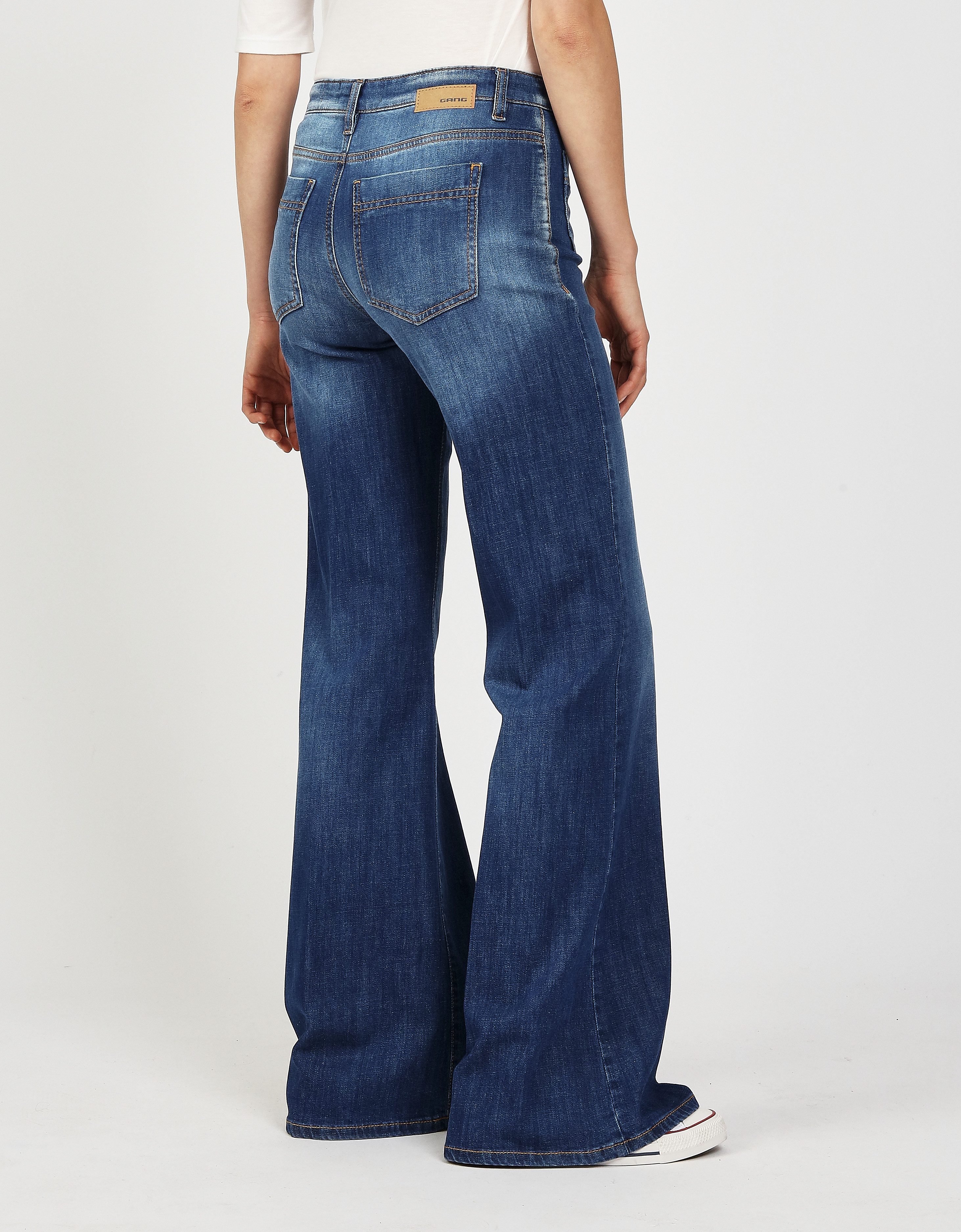 GANG Bootcut jeans 94 JESSI FLARED met trendy luipaardmotief