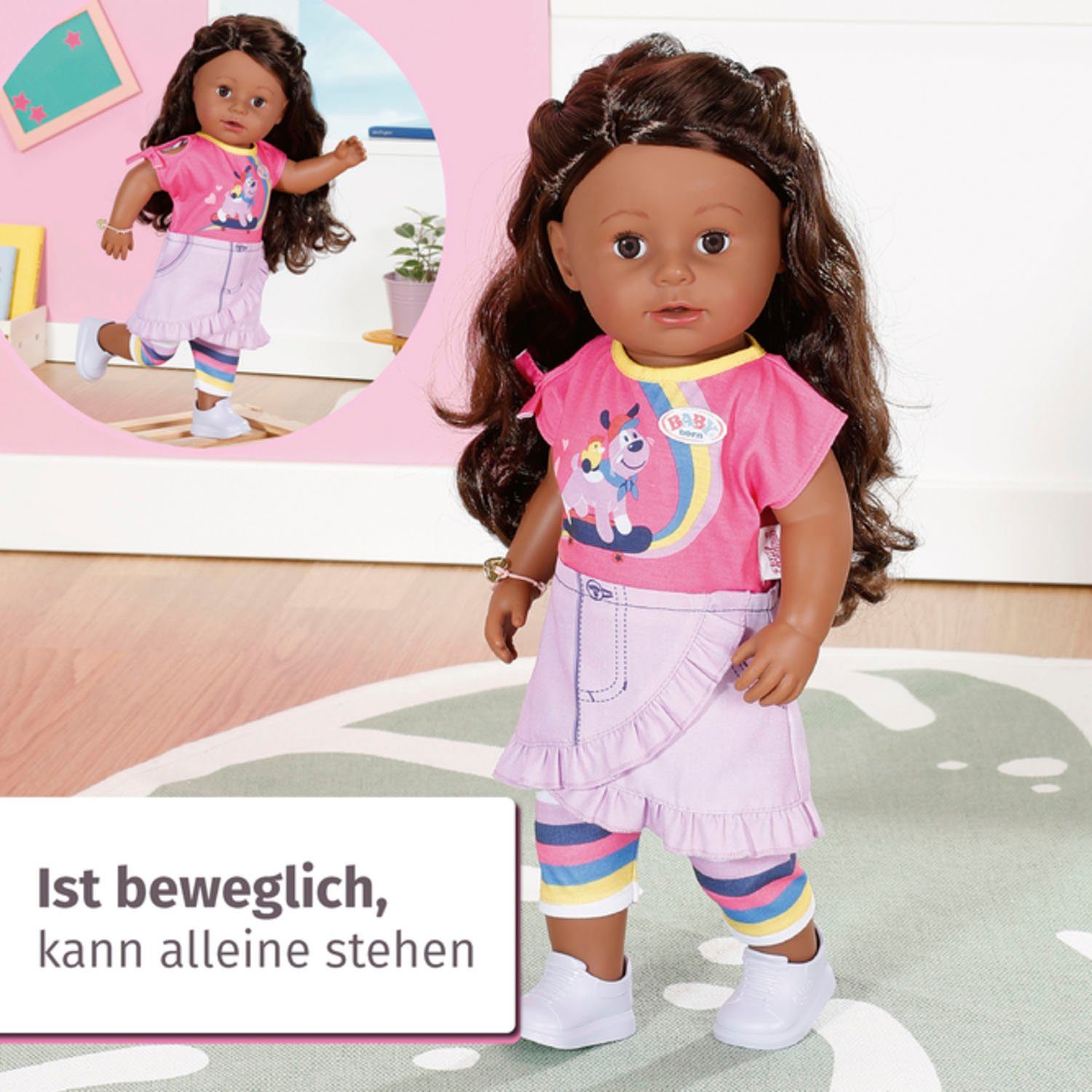 Baby Born Staande pop Sister, Dolls of Colour, 43 cm
