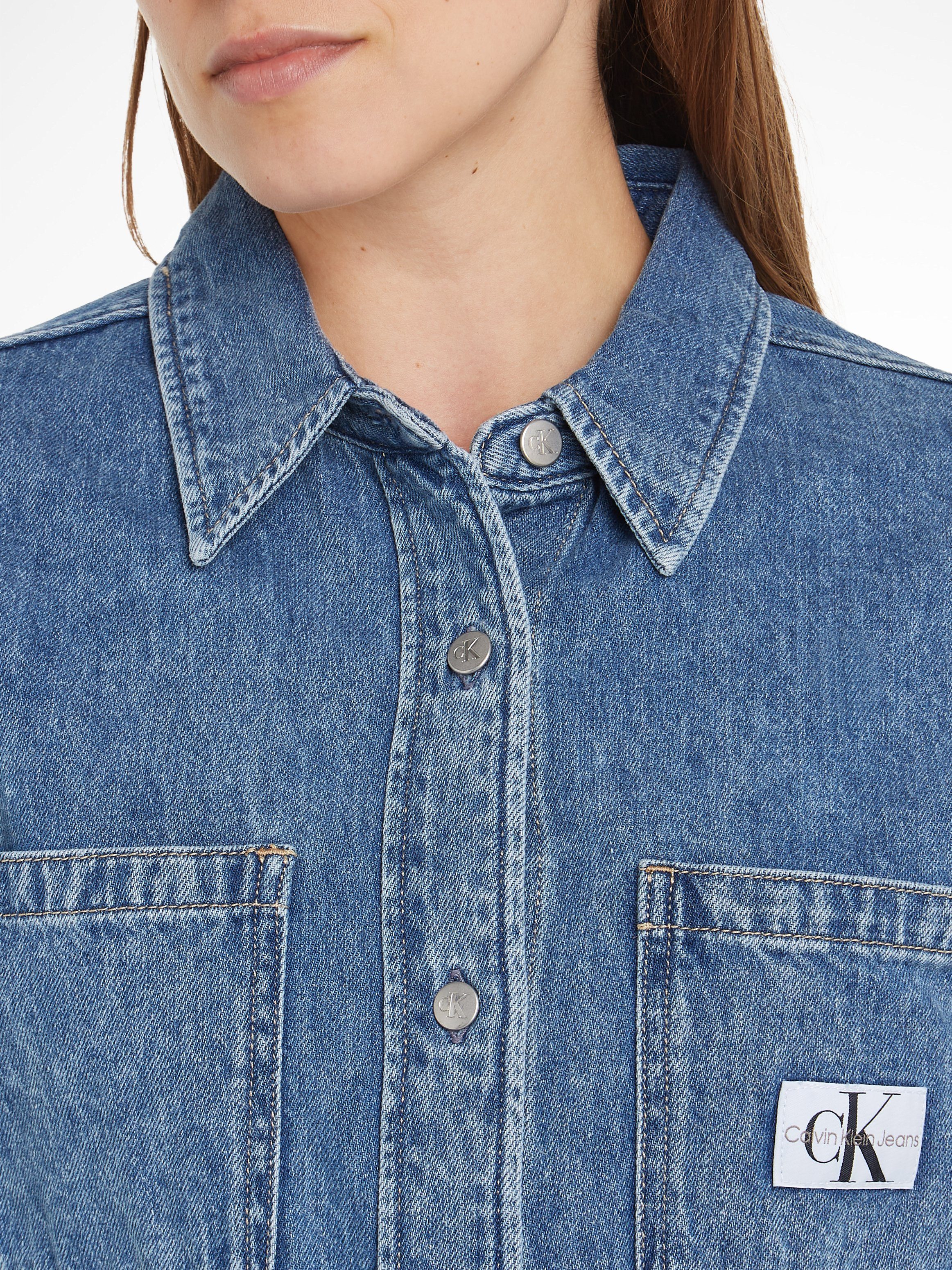 Calvin Klein Jeans jurk BOXY BELTED SHIRT DRESS