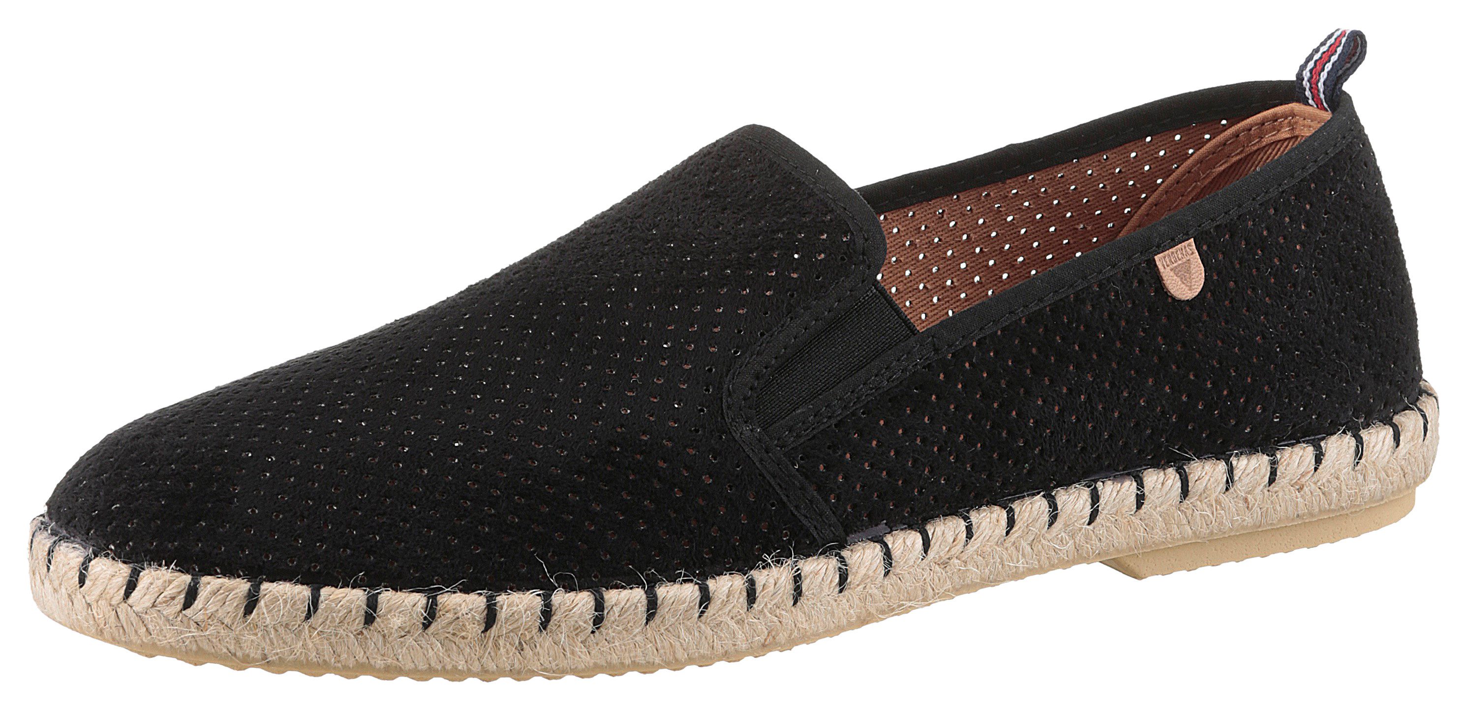 VERBENAS Espadrilles Tom Pacific , loafer, slip-on, zomerschoen, strandschoen met stretch inzetstukken heren instappers maat 45 zwart