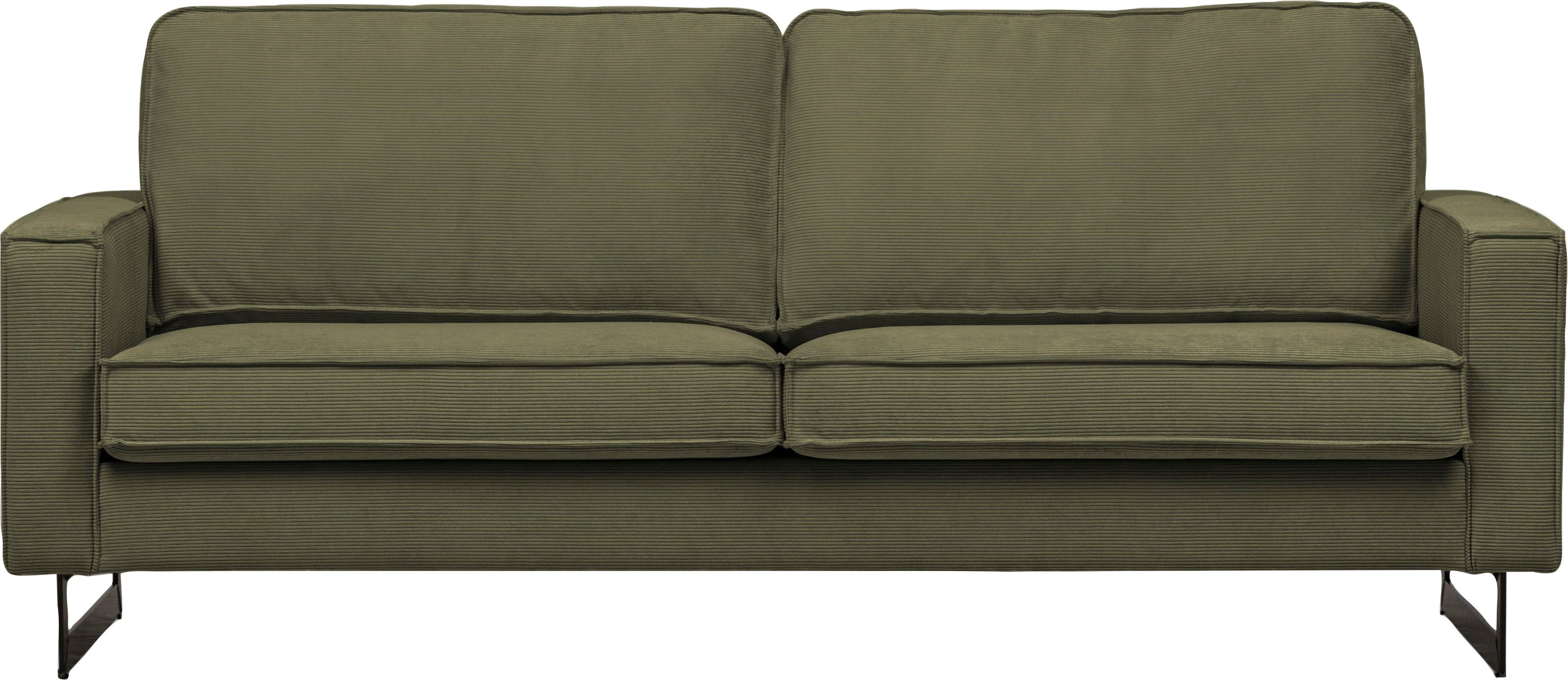 Places of Style 2-zitsbank Pinto, 166 cm, cord, chenille, leerlook