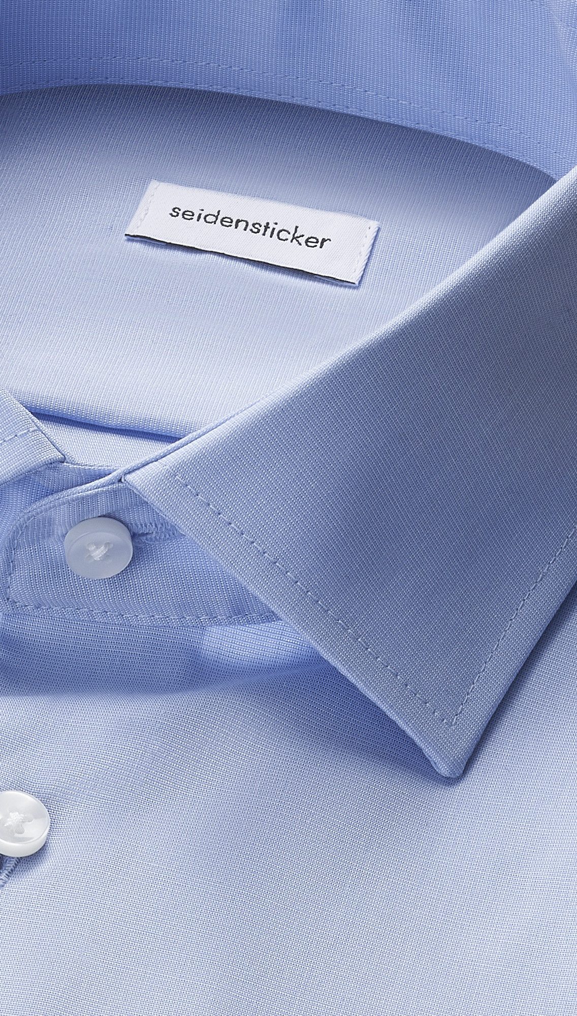 seidensticker Businessoverhemd Zwarte roos Regular 1/1 Kent kraag effen