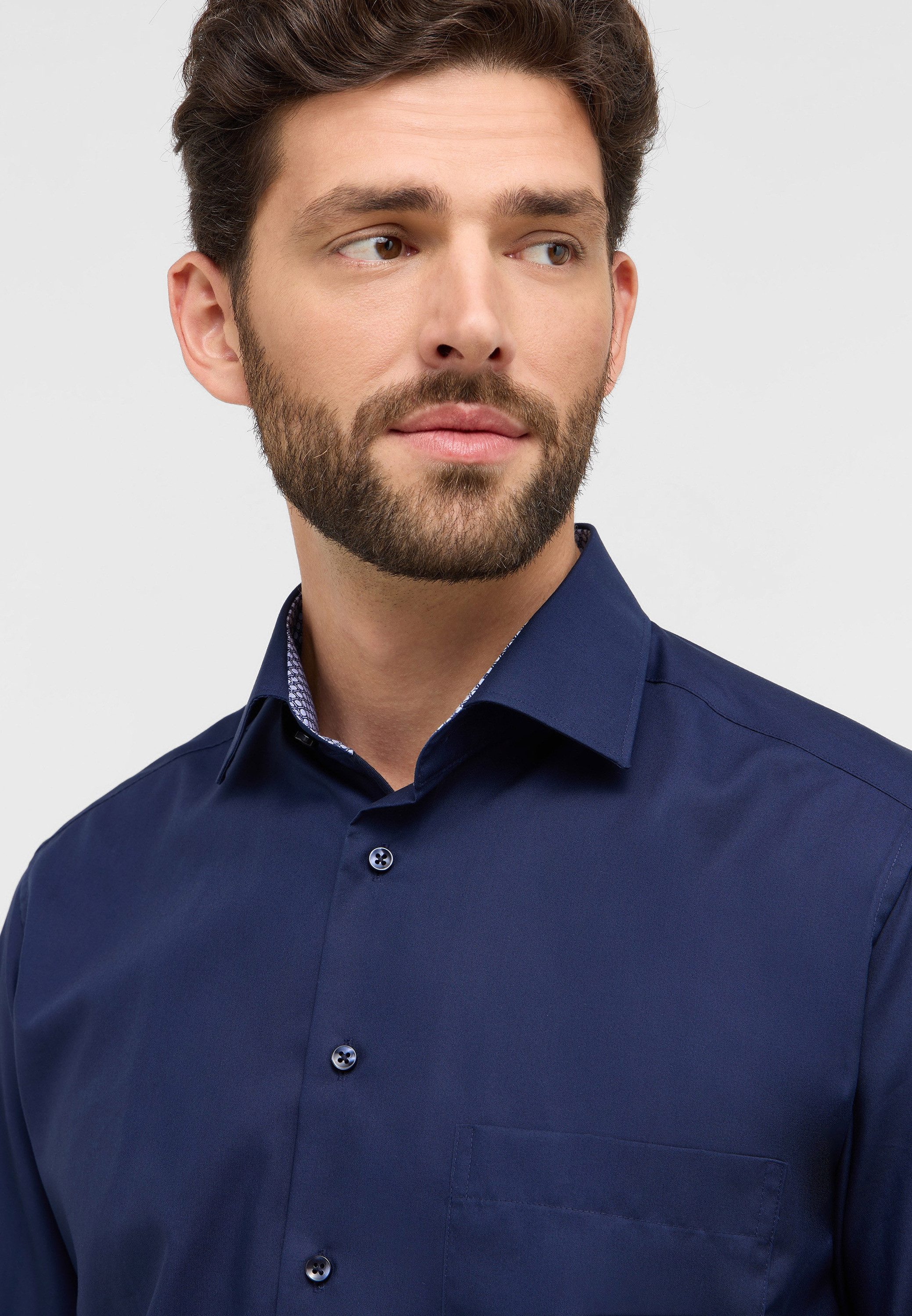 Eterna Overhemd met lange mouwen Comfort fit NON IRON (strijkvrij)