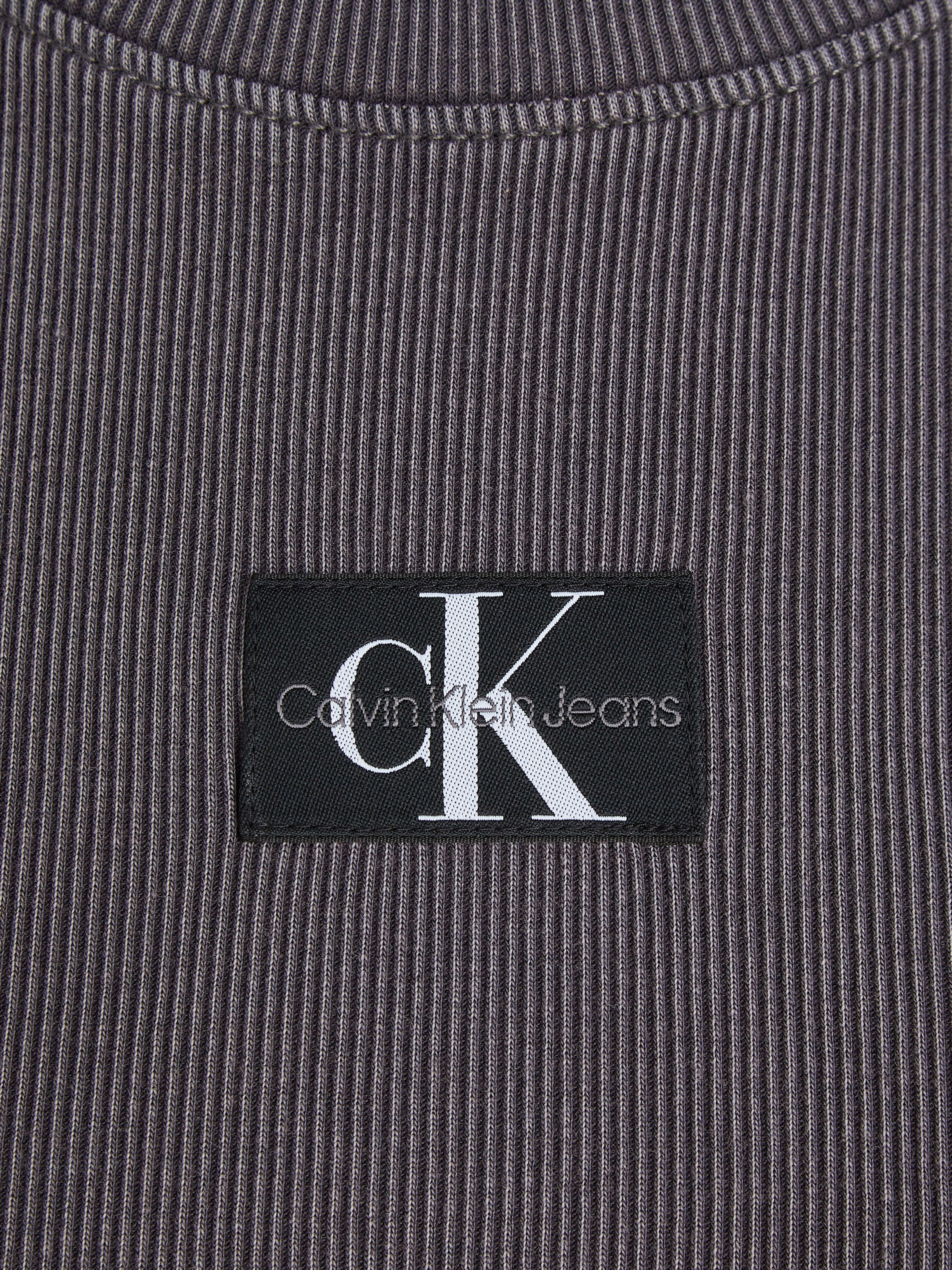 Calvin Klein T-shirt WASHED WOVEN LABEL RIB BABY TEE