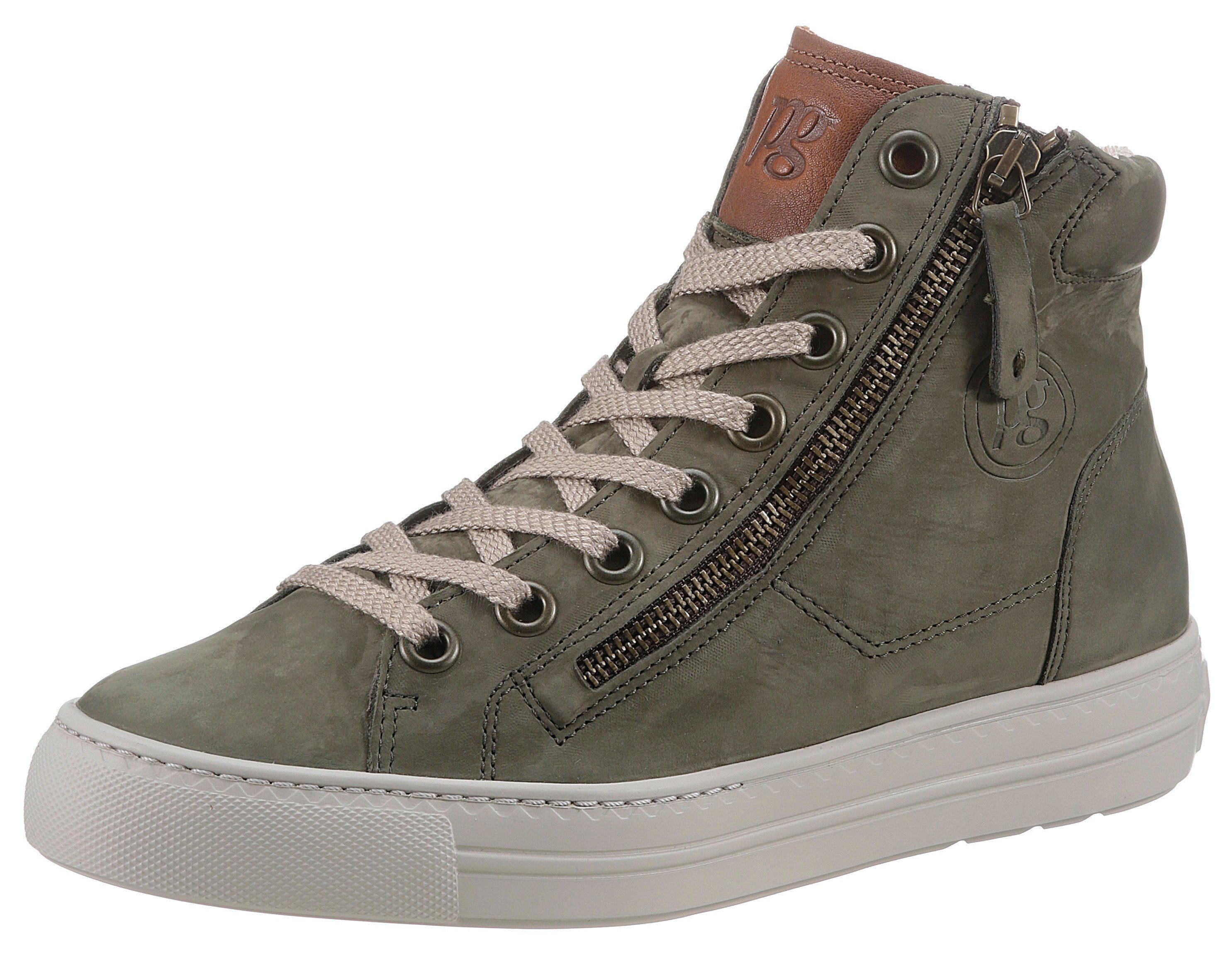 Paul Green Plateausneakers lace-up boots, high top sneaker with practical outer zipper