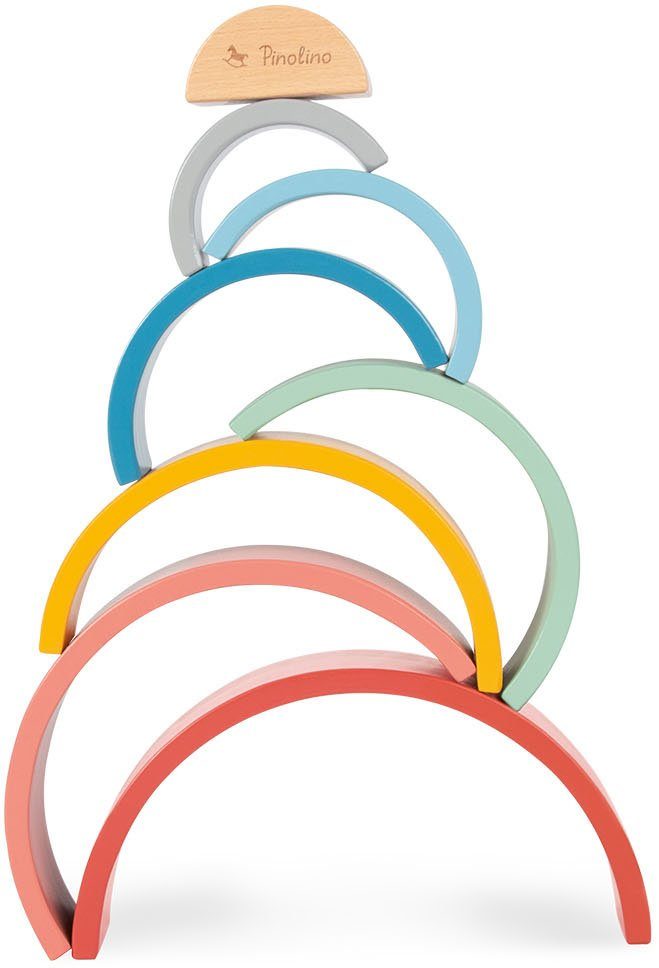 Pinolino® Stapelspeelgoed Houten regenboog Ruby Made in Europe, FSC® - beschermt bos - wereldwijd (8-delig)