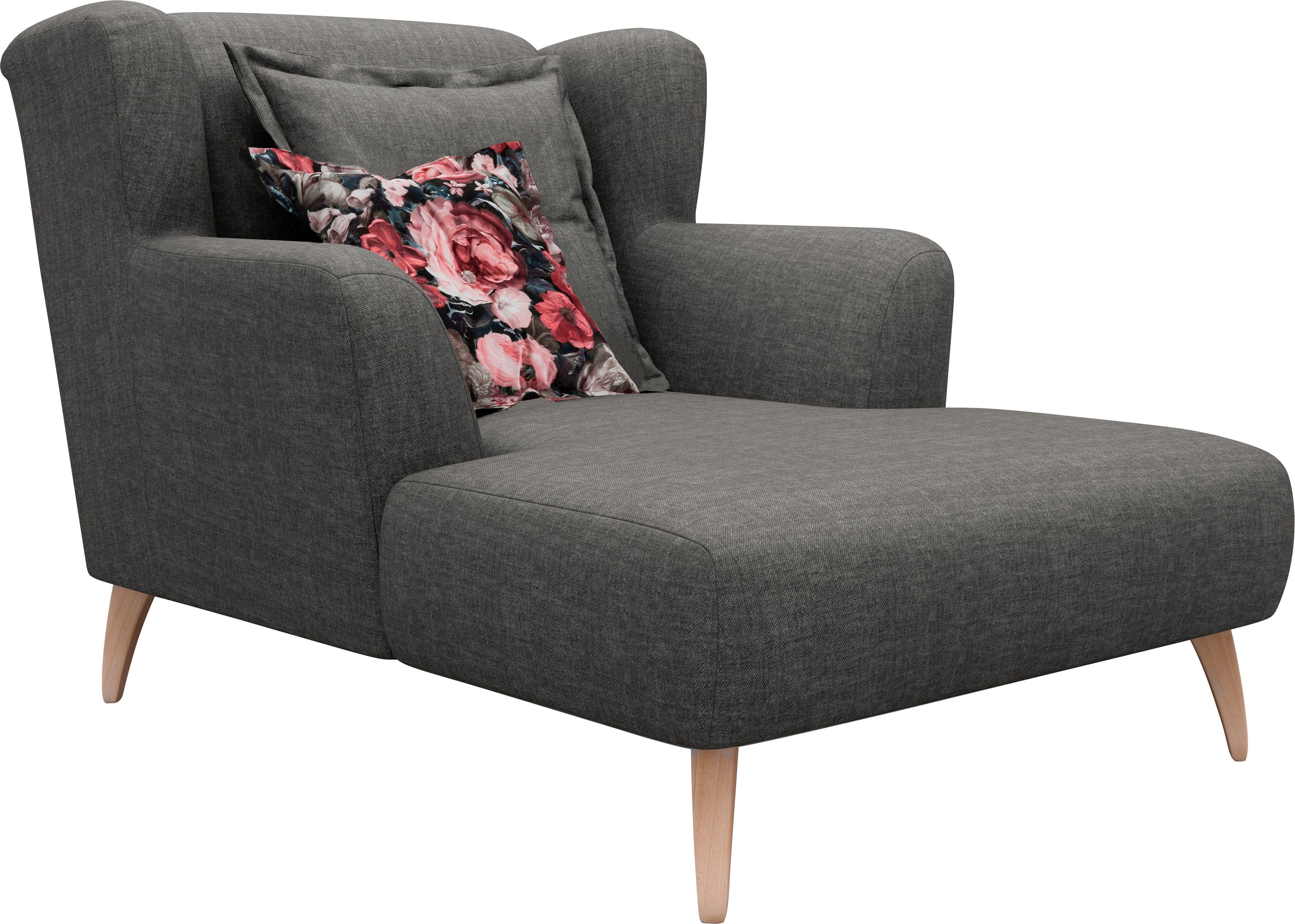 Home affaire Loveseat Baggio met houten voetjes