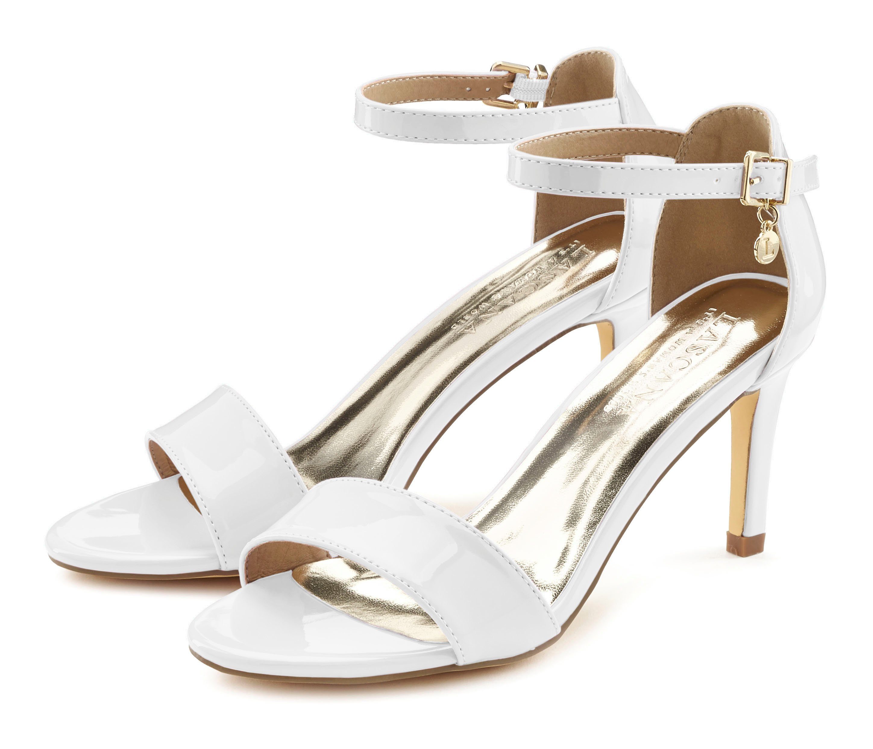 Lascana Highheel sandaaltjes Zomerschoen in tijdloos ontwerp, riem-sandaal vegan