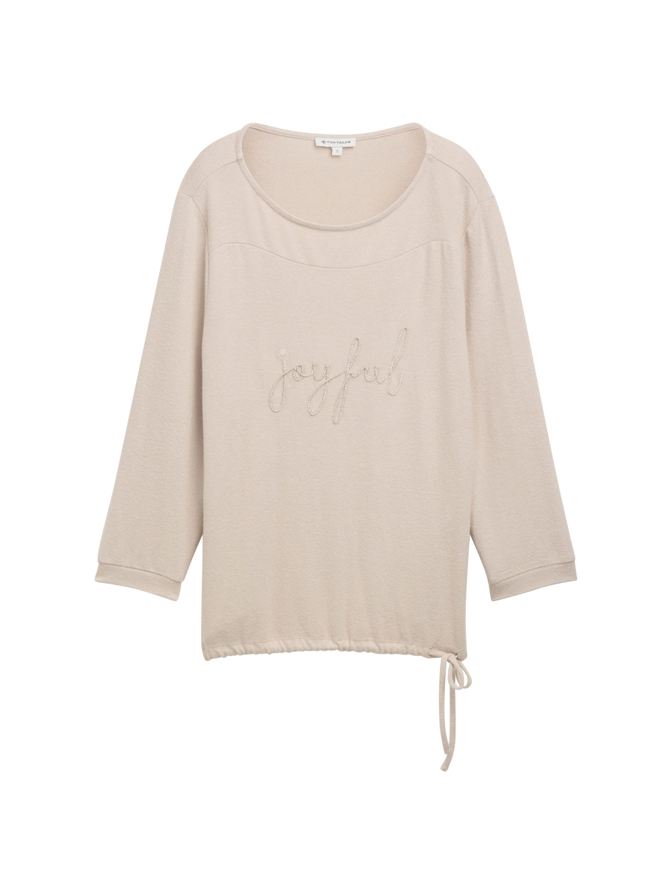 Tom Tailor Fleece-shirt met tekstprint