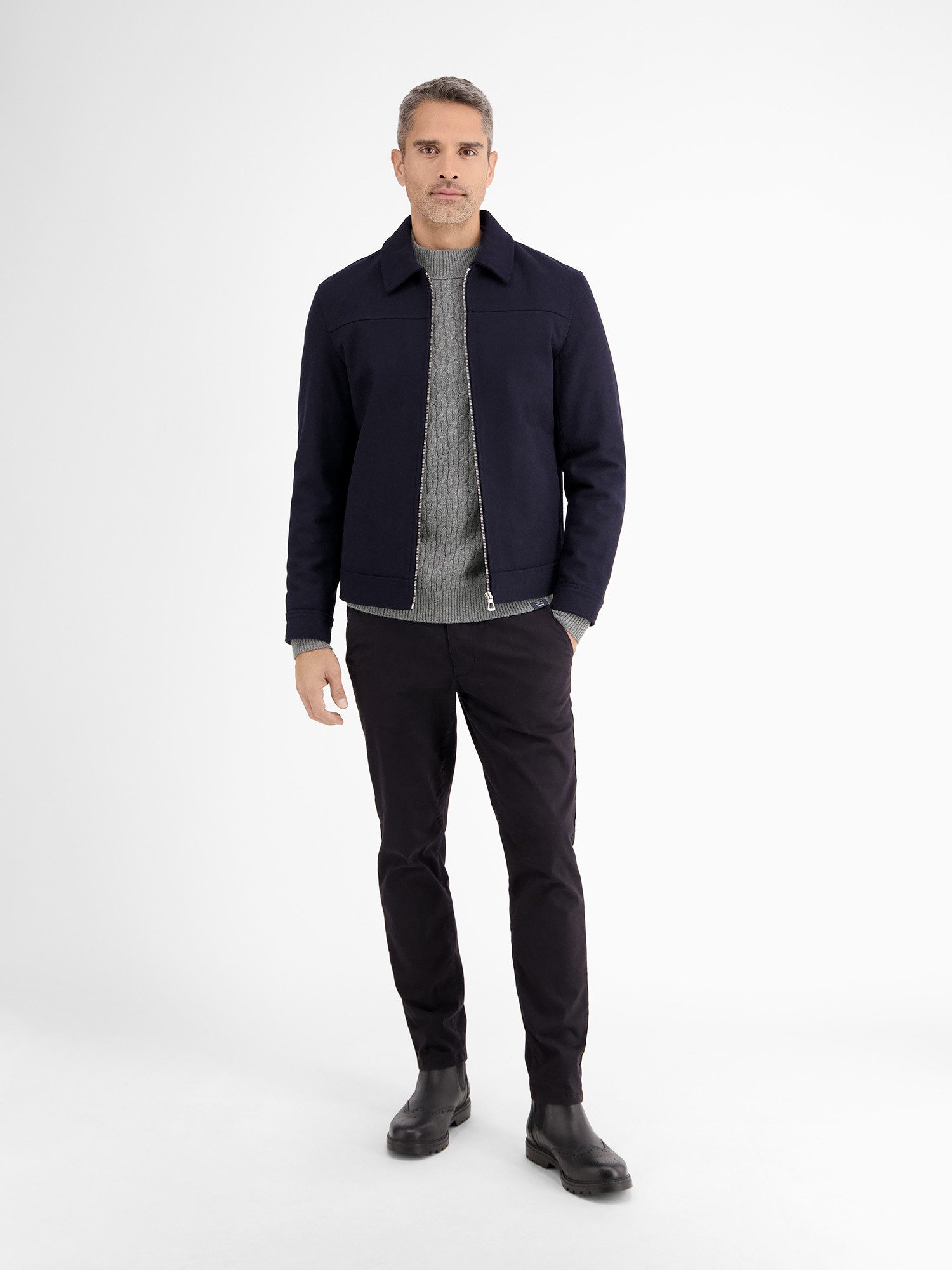 Lerros Gebreide trui LERROS kabelgebreide pullover met turtleneck
