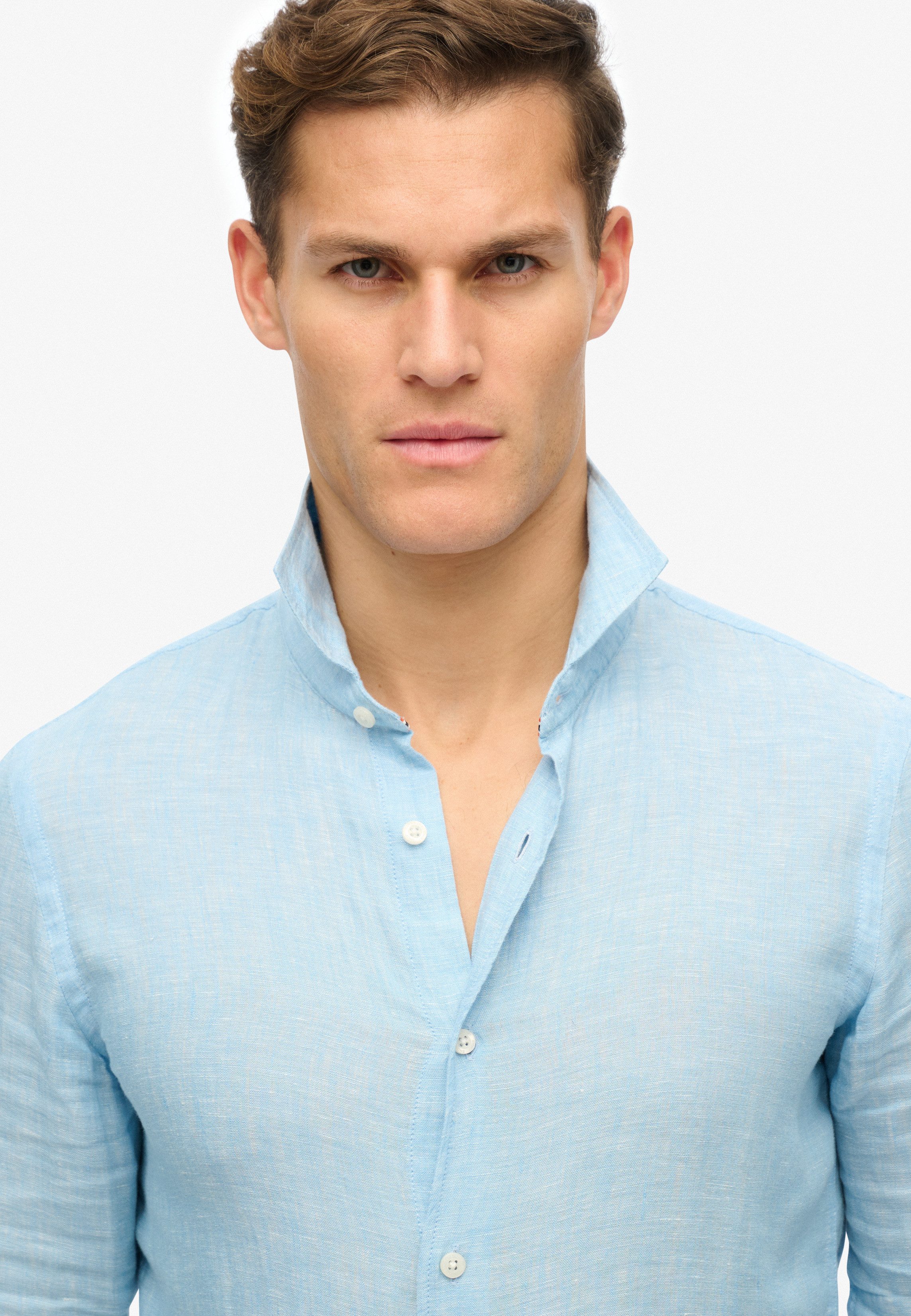 Superdry Overhemd met lange mouwen VACATION L/S LINEN SHIRT