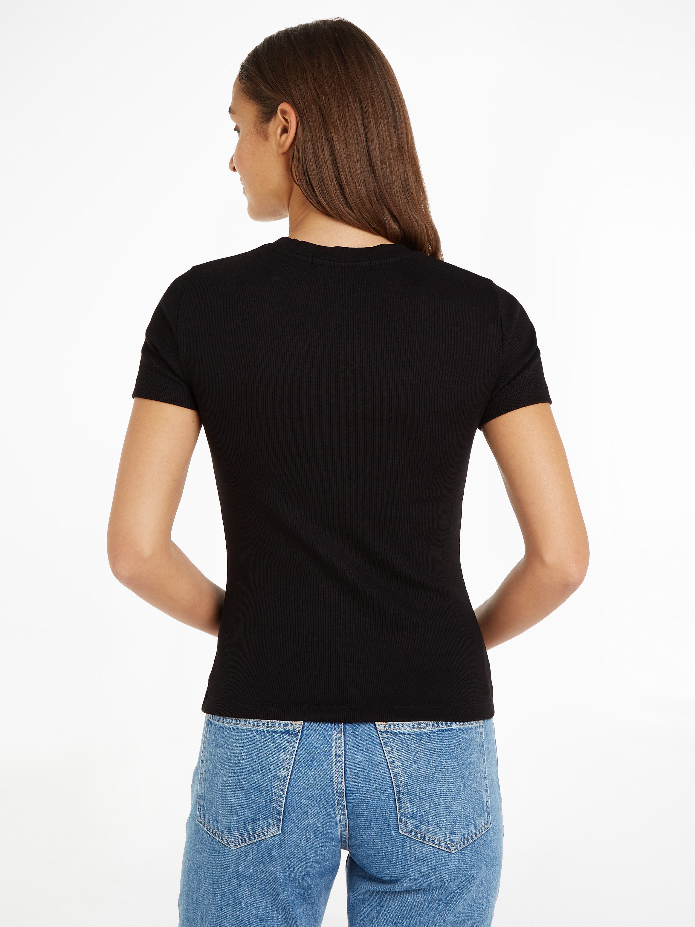 Calvin Klein T-shirt WOVEN LABEL RIB BABY TEE