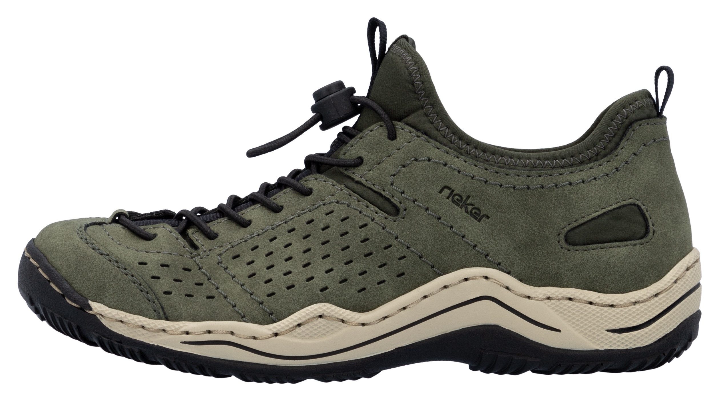Rieker Slip-on sneakers , instapschoen, vrijetijdssneaker, lage schoen met opvallende loopzool