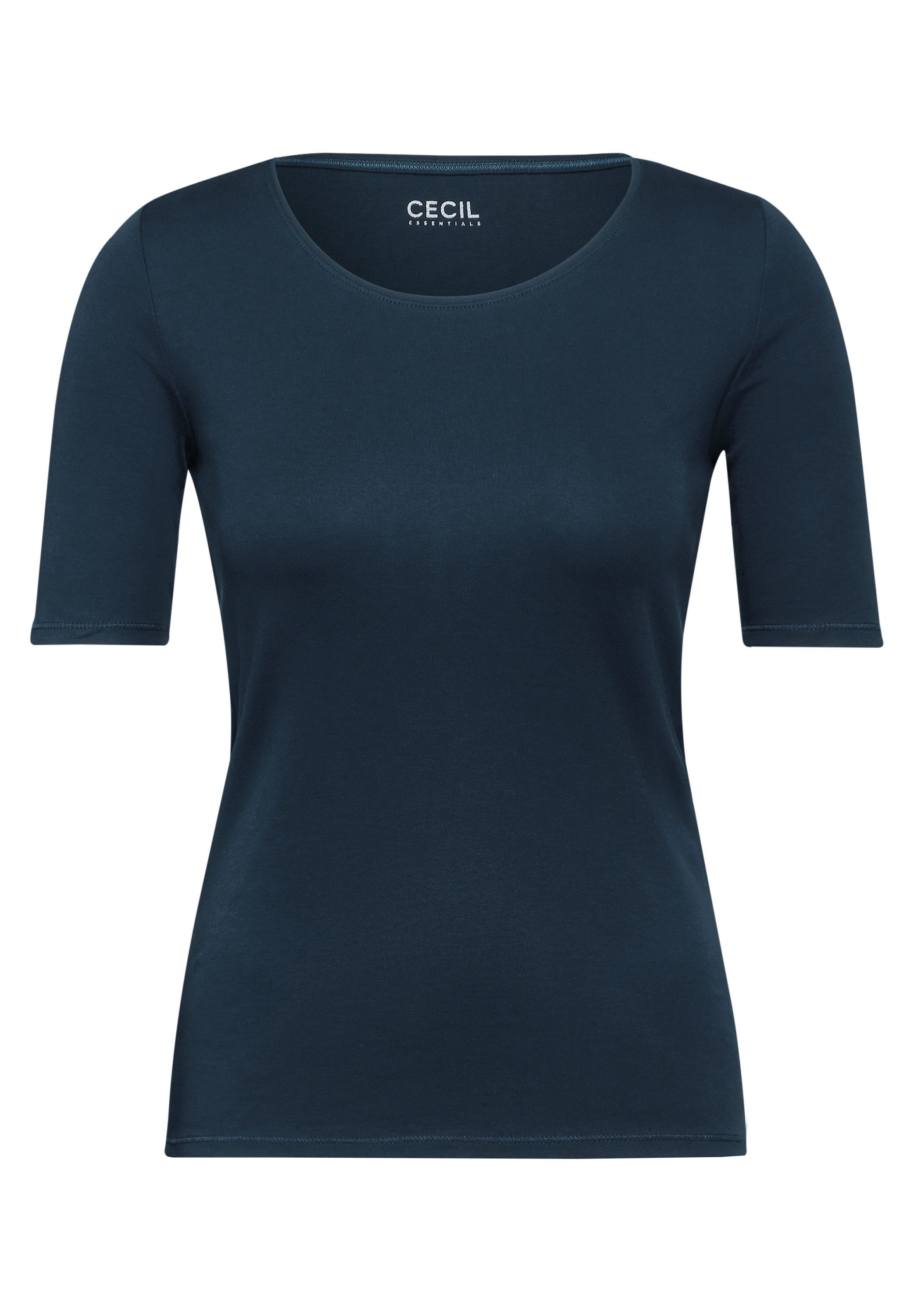 Cecil Shirt met ronde hals Stijl Lena met korte mouwen