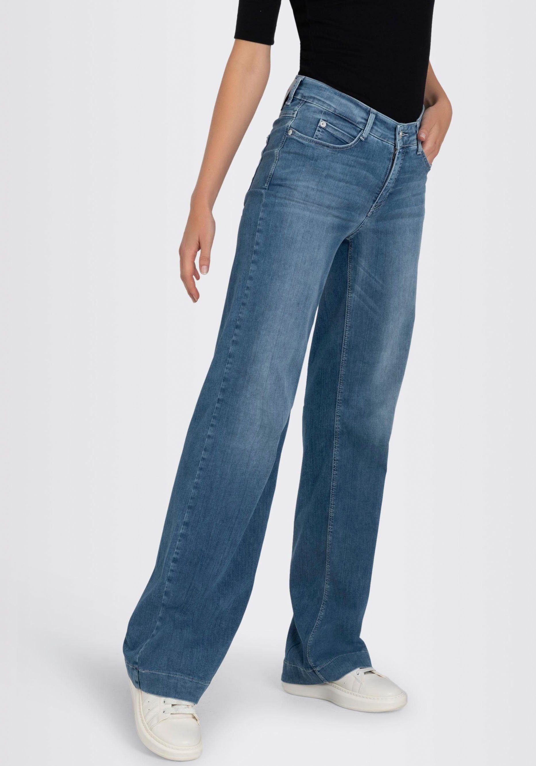 MAC Wijde jeans DREAM WIDE met wijde broekspijp - stretch