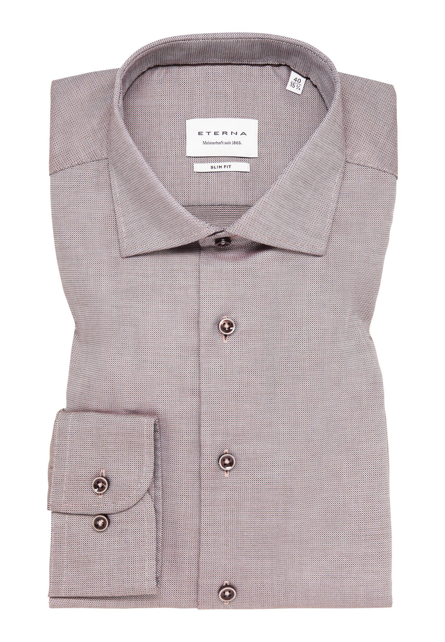 Eterna Overhemd met lange mouwen Slim fit NON IRON (strijkvrij)