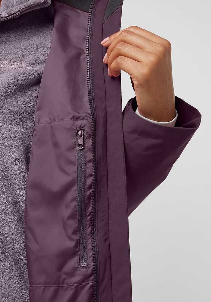 Jack Wolfskin Functioneel 3-in-1-jack ROTWAND 3IN1 JKT W