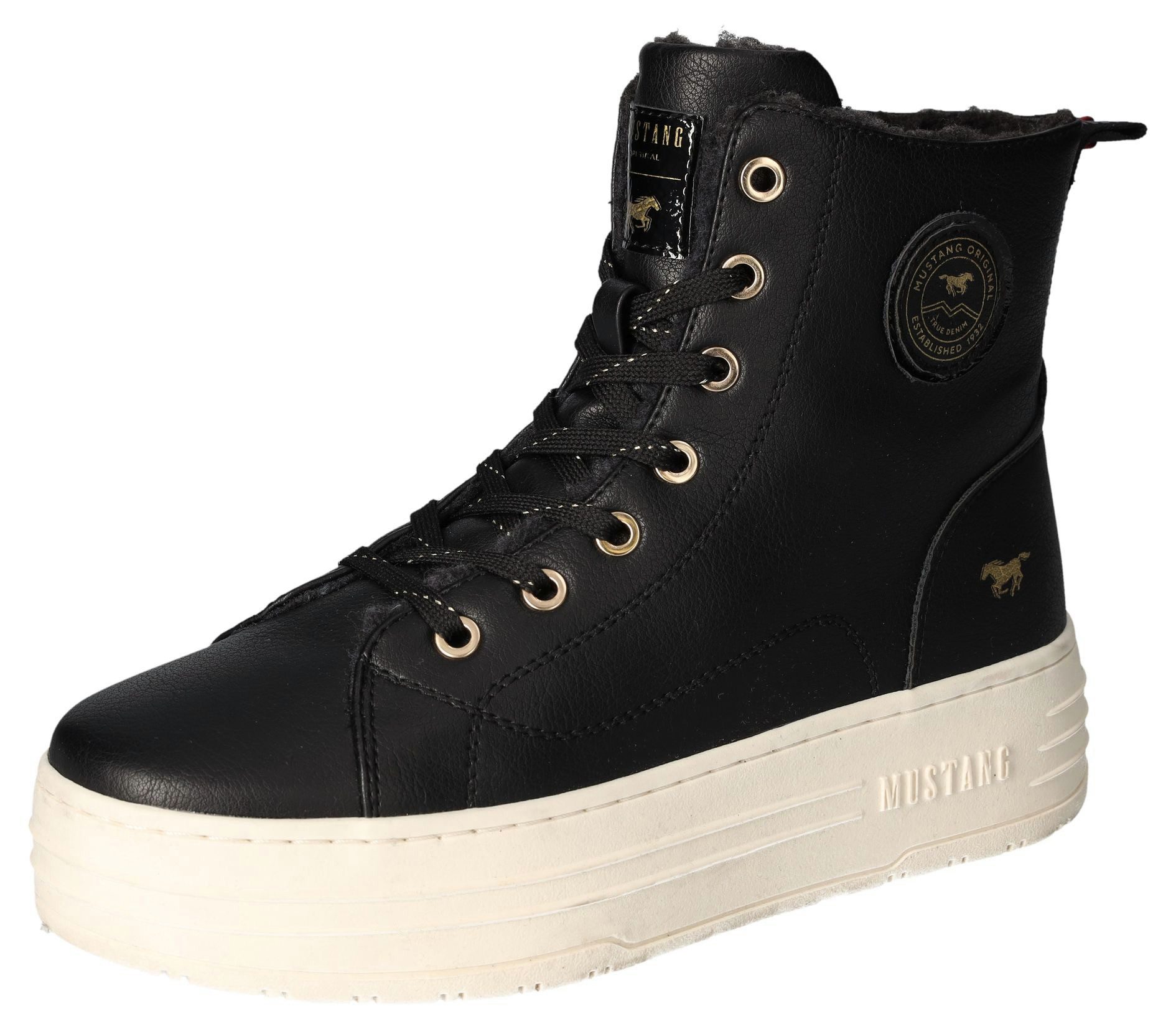 Mustang Shoes Winterlaarzen , plateauboots, enkellaars, high top sneaker met binnenrits