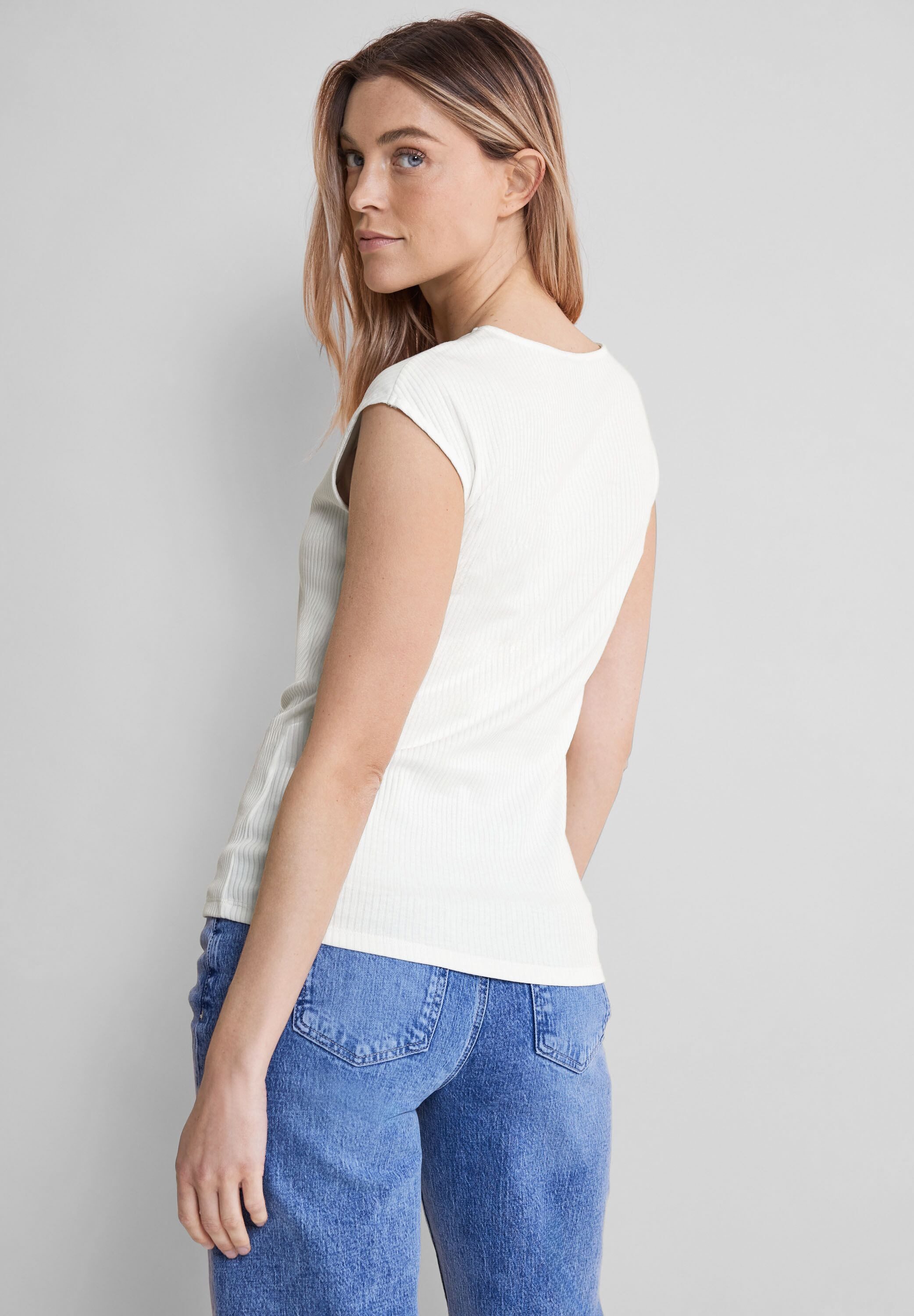 STREET ONE Shirttop met ribstructuur