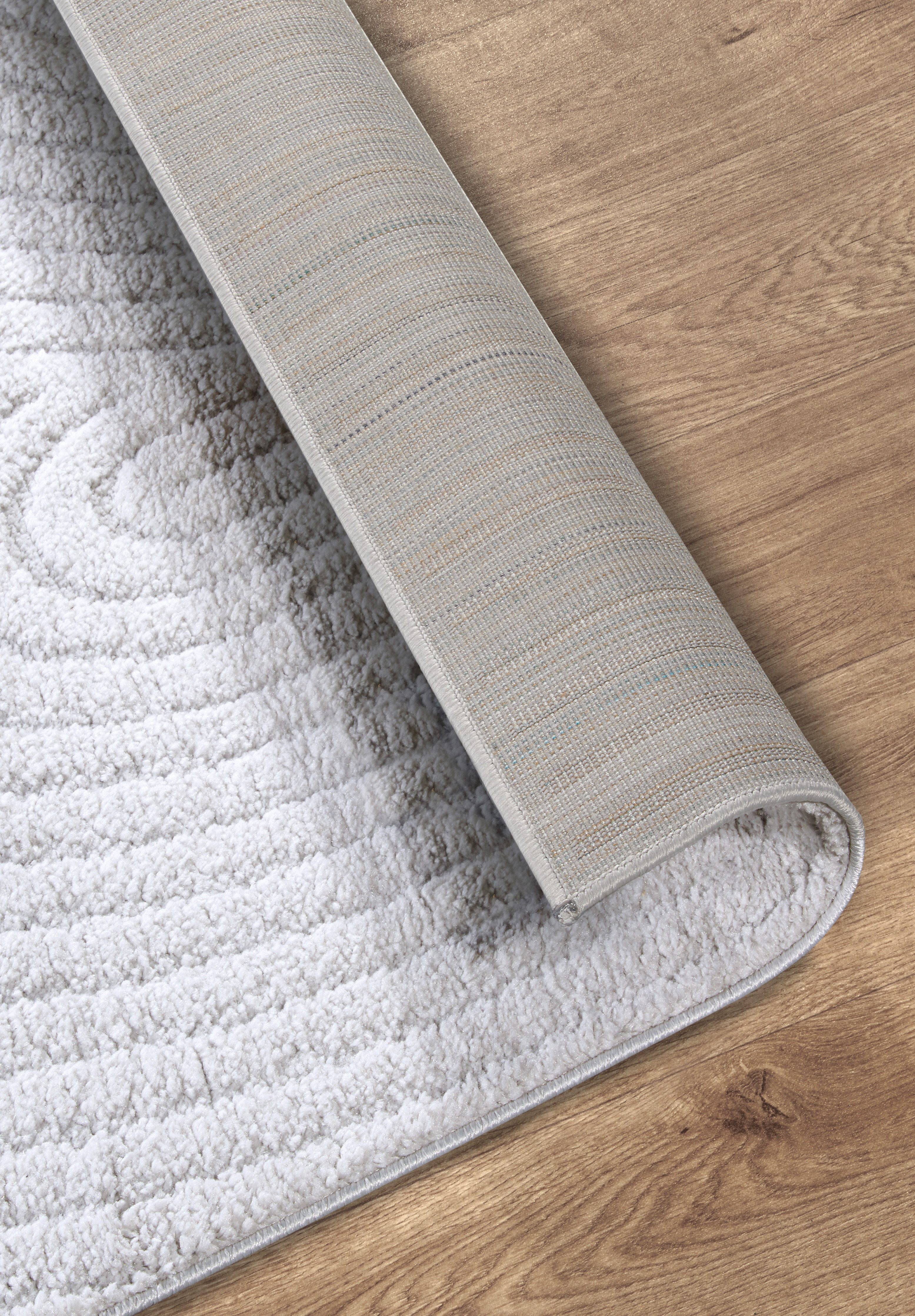 ELLE DECORATION Design-vloerkleed Cosy Panglao, ook als rond tapijt verkrijgbaar uni laagpolig, hoog-laag structuur, modern, scandi, boho, woonkamer
