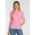 levi's t-shirt rib baby tee met batwing-logoborduursel roze