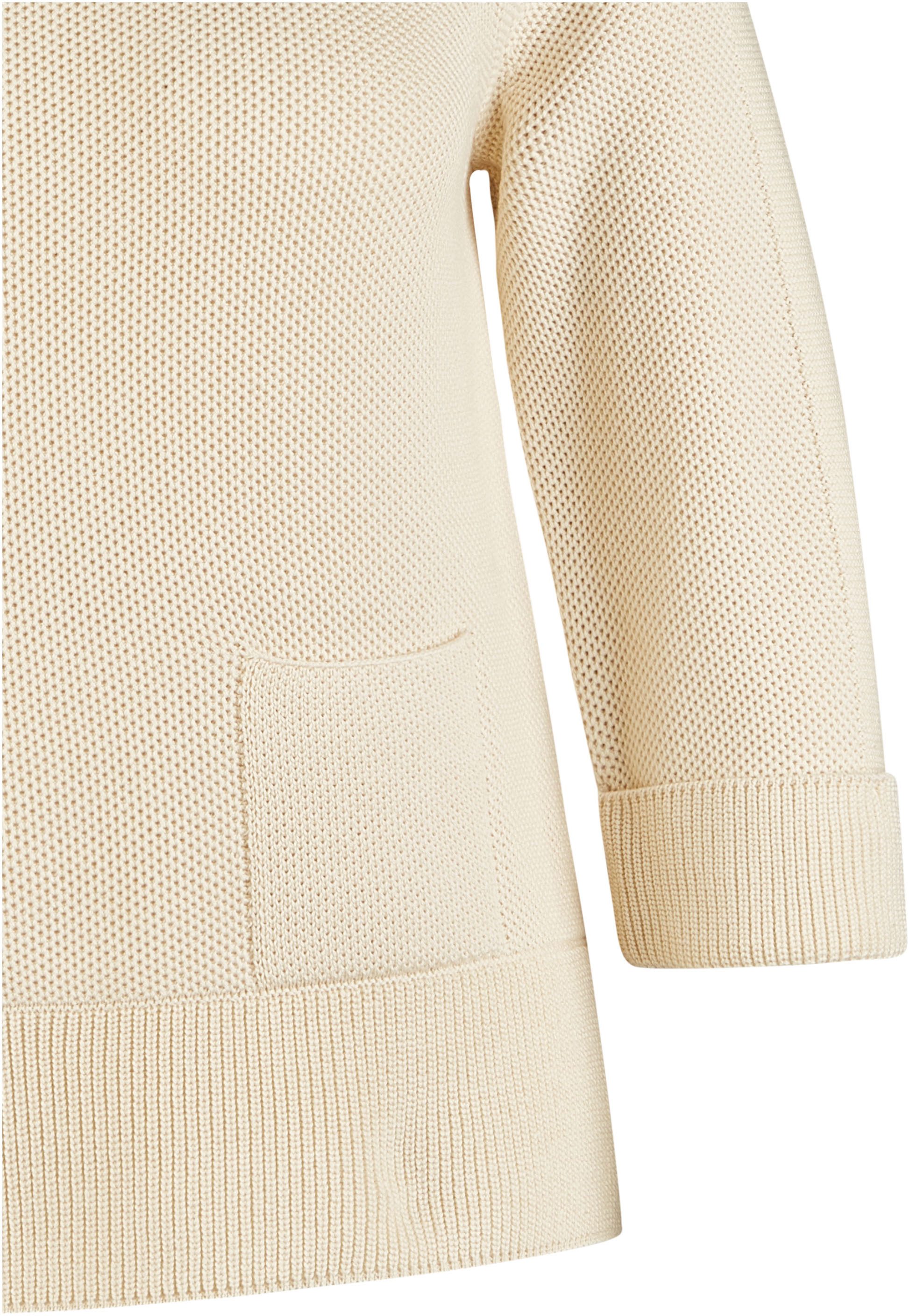 Rabe Trui met 3/4 mouwen in tricot-look