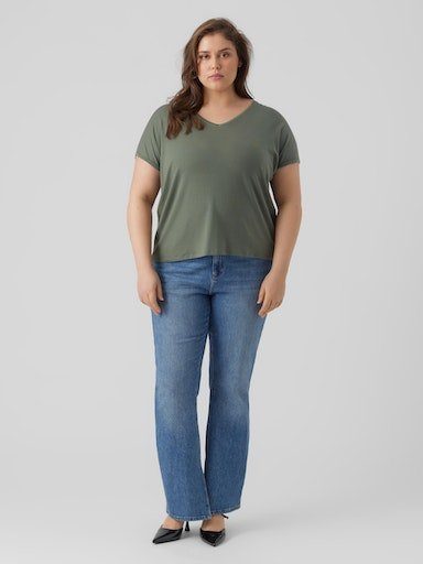 Vero Moda Curve Shirt met V-hals VMAYA SS V-NECK TEE VMA NOOS CURVE