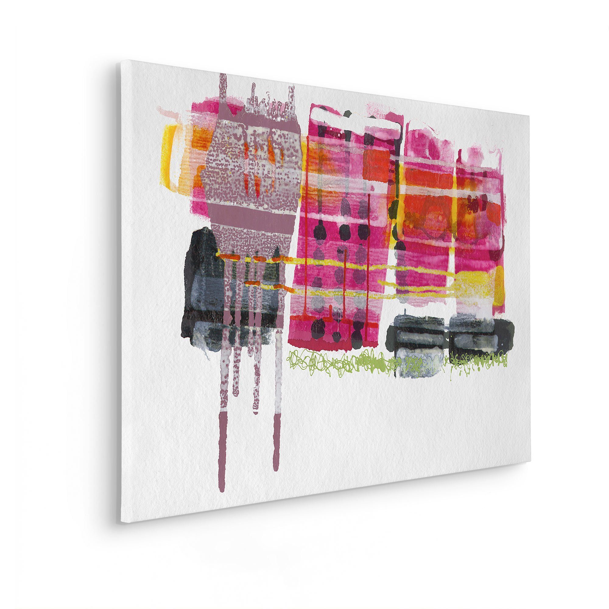 Komar Artprint op linnen Ruby Pink - Afmeting 60 x 90 cm Canvasdoek met echt houten frame (1 stuk)
