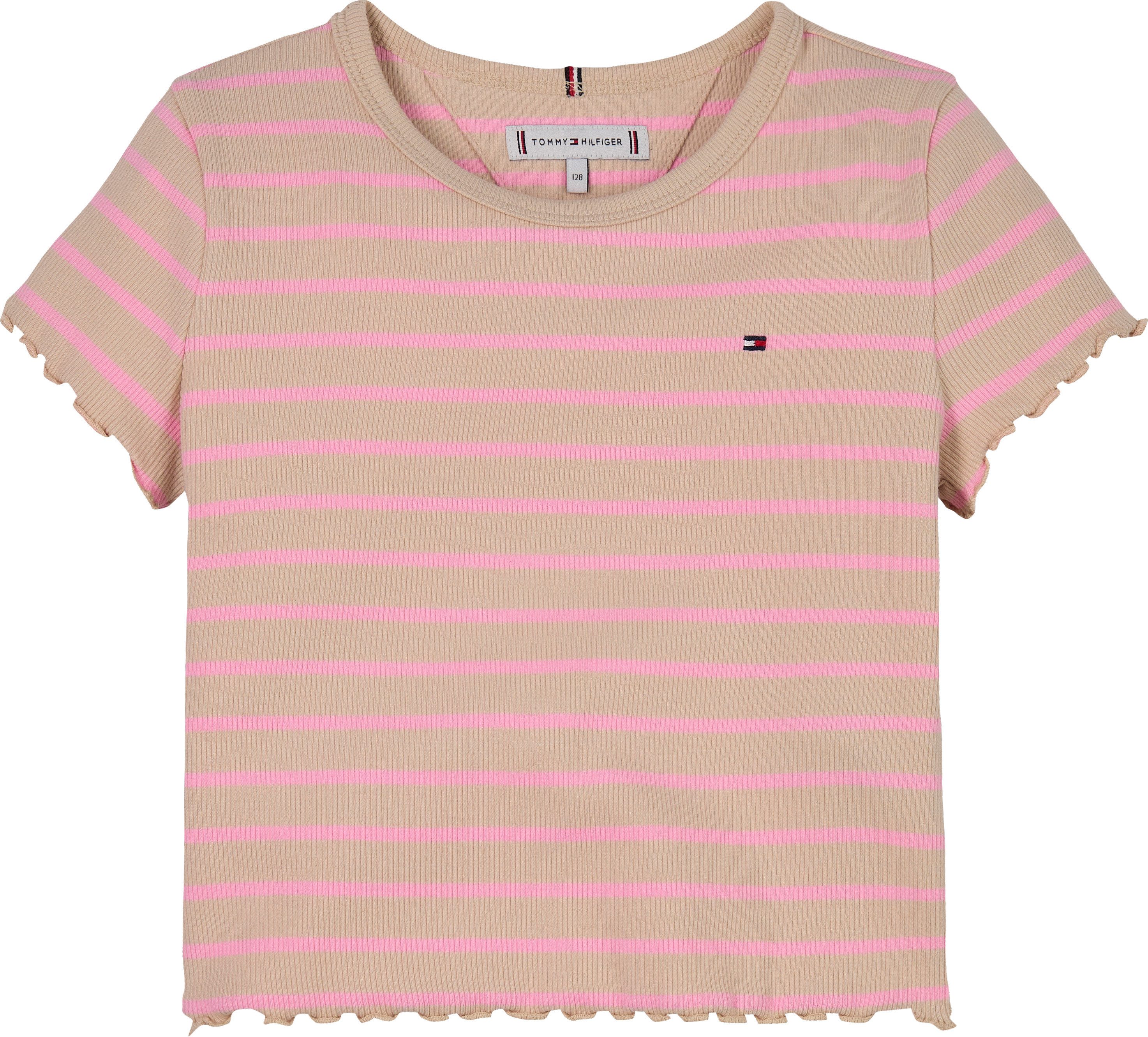 Tommy Hilfiger T-shirt RIB KNIT TOP SS met gestreept patroon
