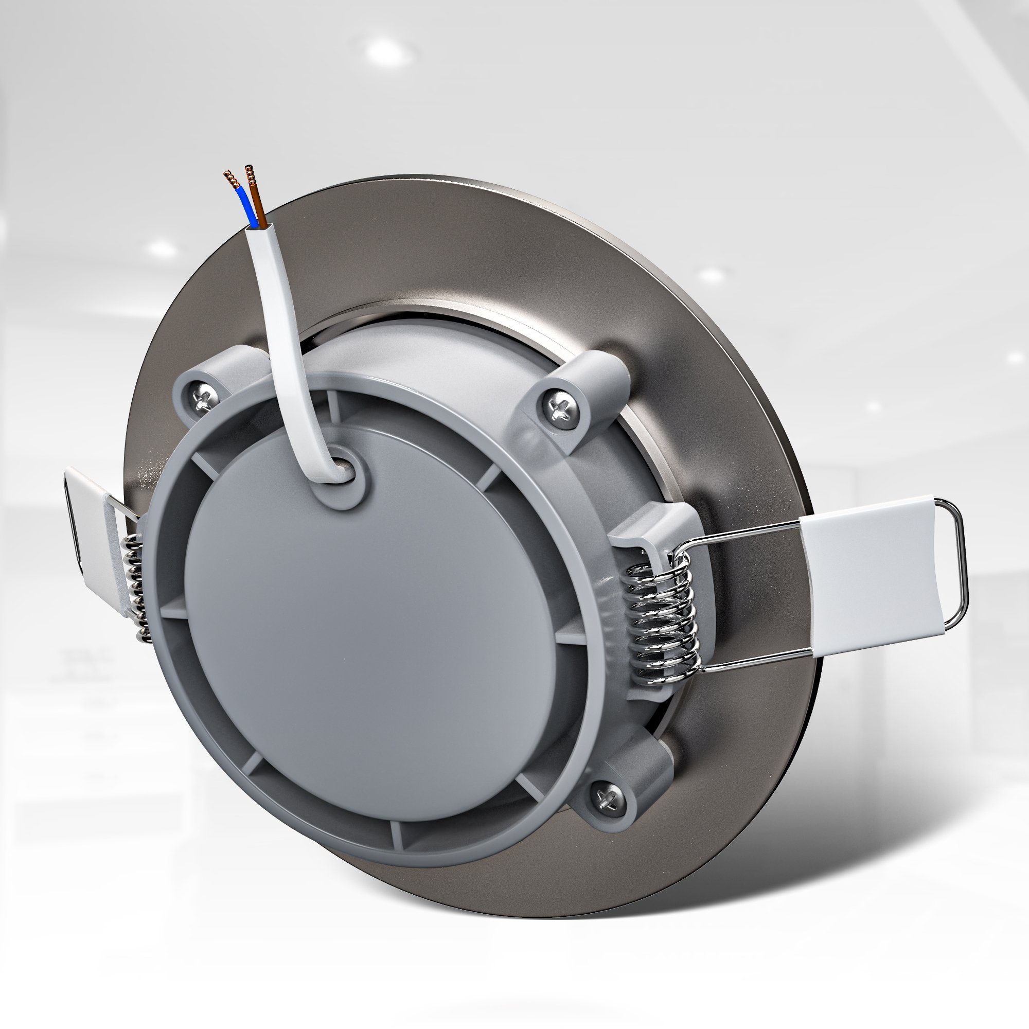 B.K.Licht Ledinbouwlamp 3-delige bad inbouwspot, dimbaar, IP44, LED inbouwspots