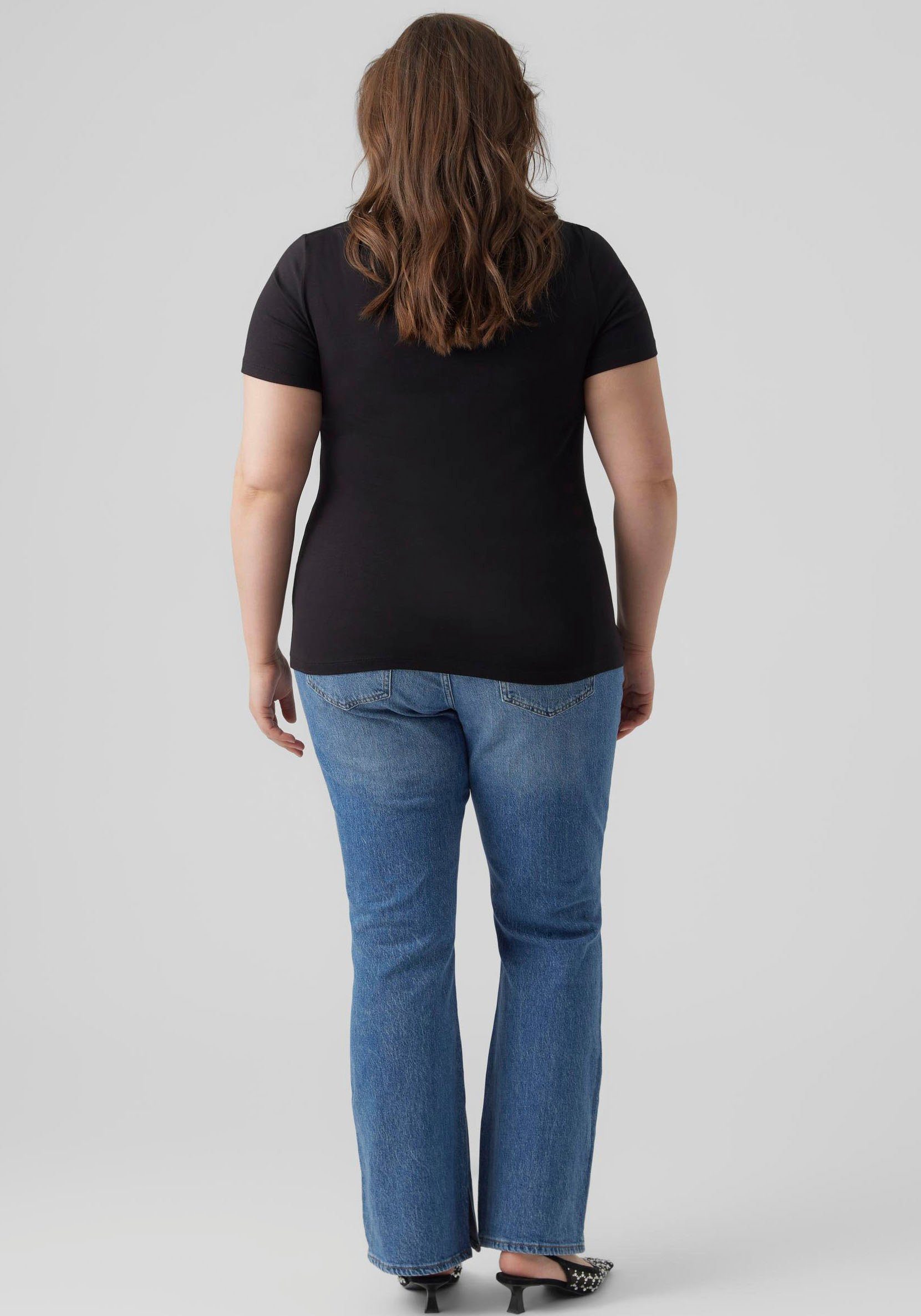 Vero Moda Curve T-shirt VMVANDA gemaakt van mix van zacht katoen en modaal