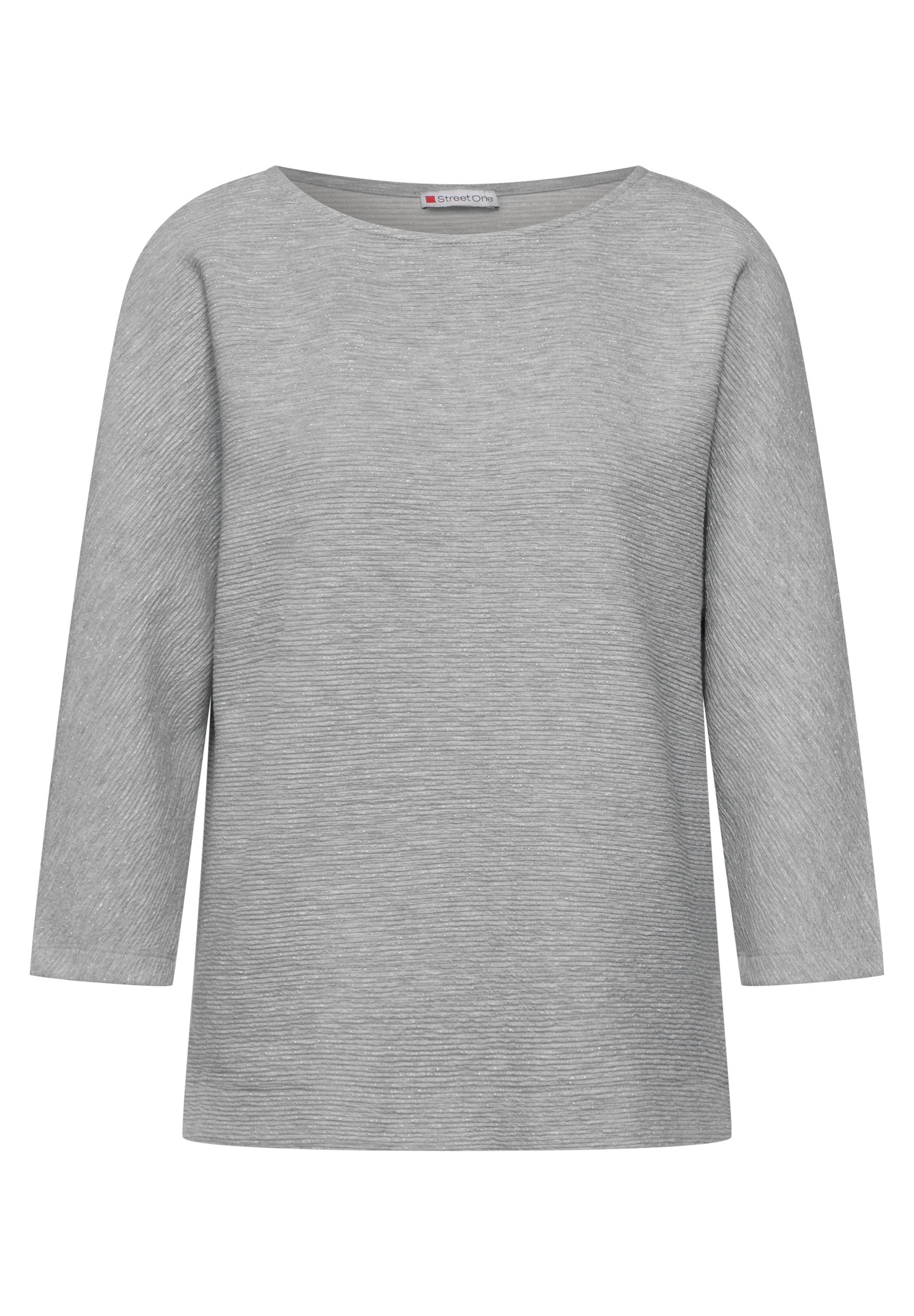 STREET ONE Shirt met 3/4 mouwen met een fijne structuur