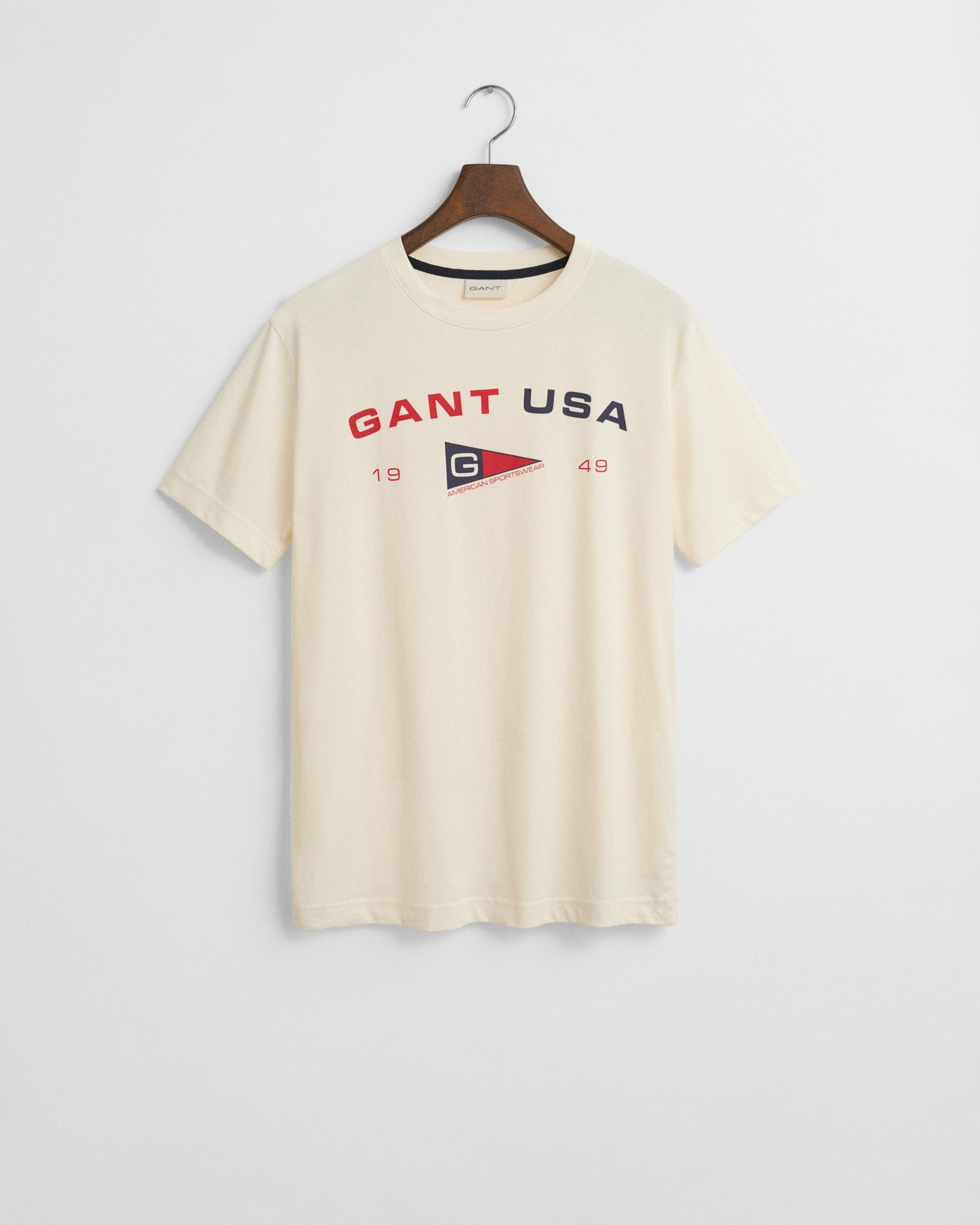 Gant Shirt met ronde hals GRAPHIC SS T-SHIRT met een unieke seizoensgebonden gant-grafiekprint op de borst
