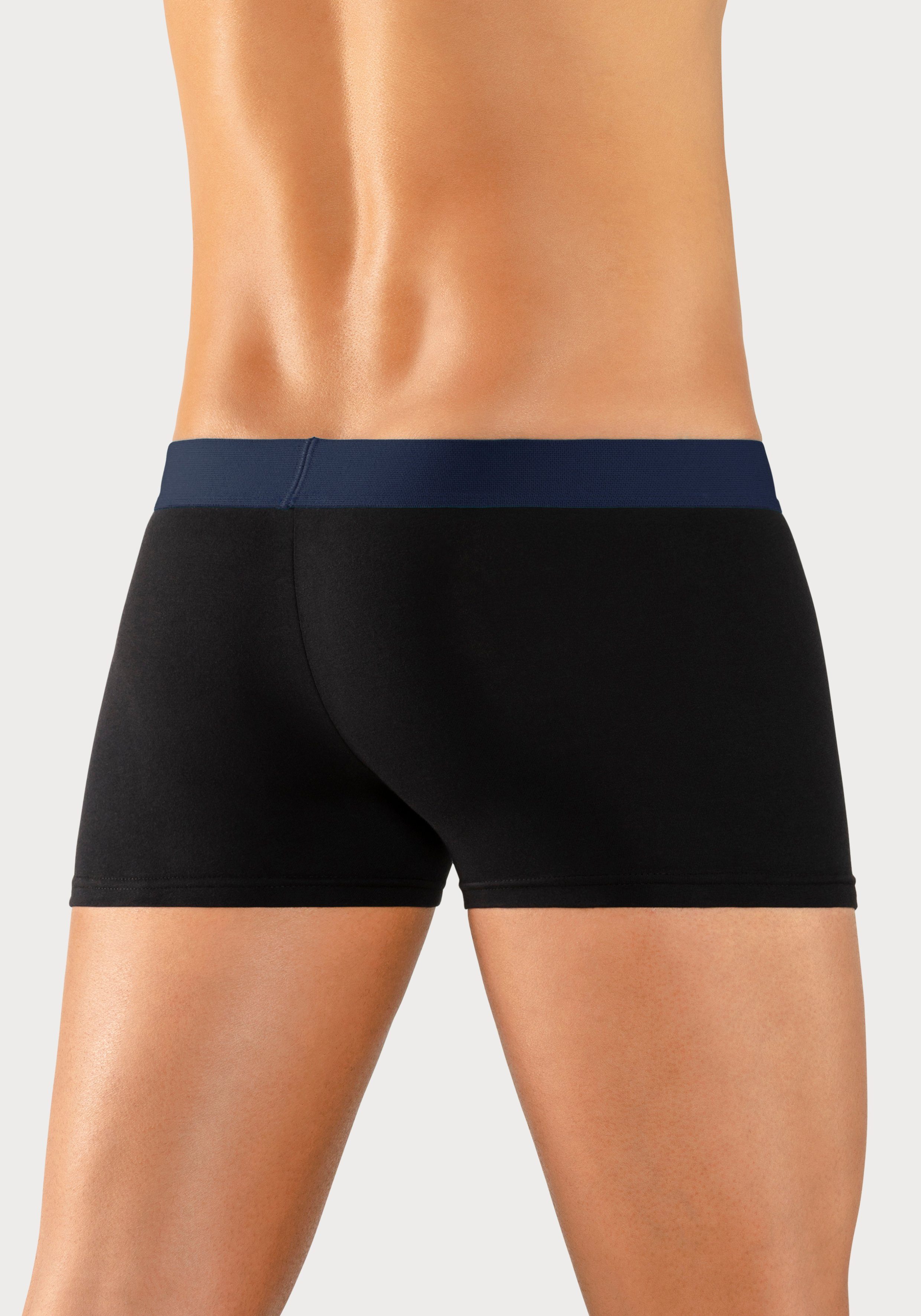 s.Oliver RED LABEL Beachwear Hipster strak zittende boxershorts voor heren van katoenmix (set 4 stuks)