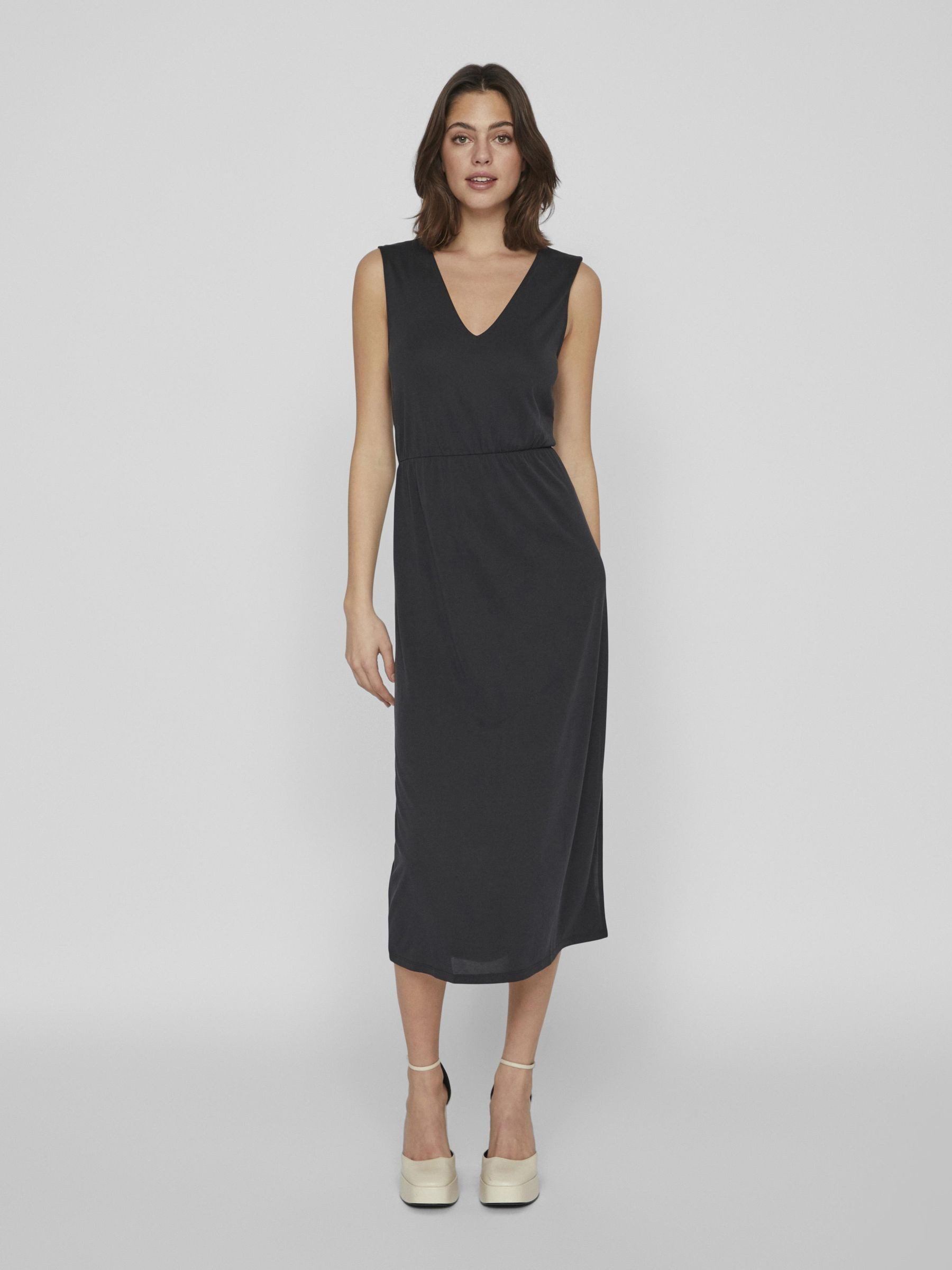 Vila Maxi-jurk VIMODALA V-NECK S L MIDI DRESS NOOS