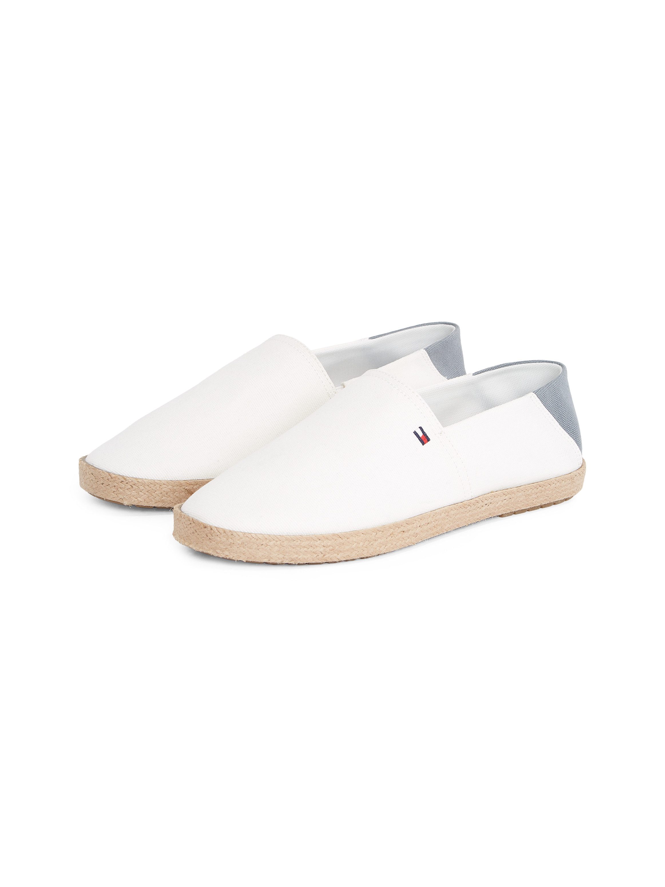 Tommy Hilfiger Instappers HILFIGER ESPADRILLE CORE TEXTILE , instapschoen, espadrilles, zomerschoen, contrastaccent op de hiel