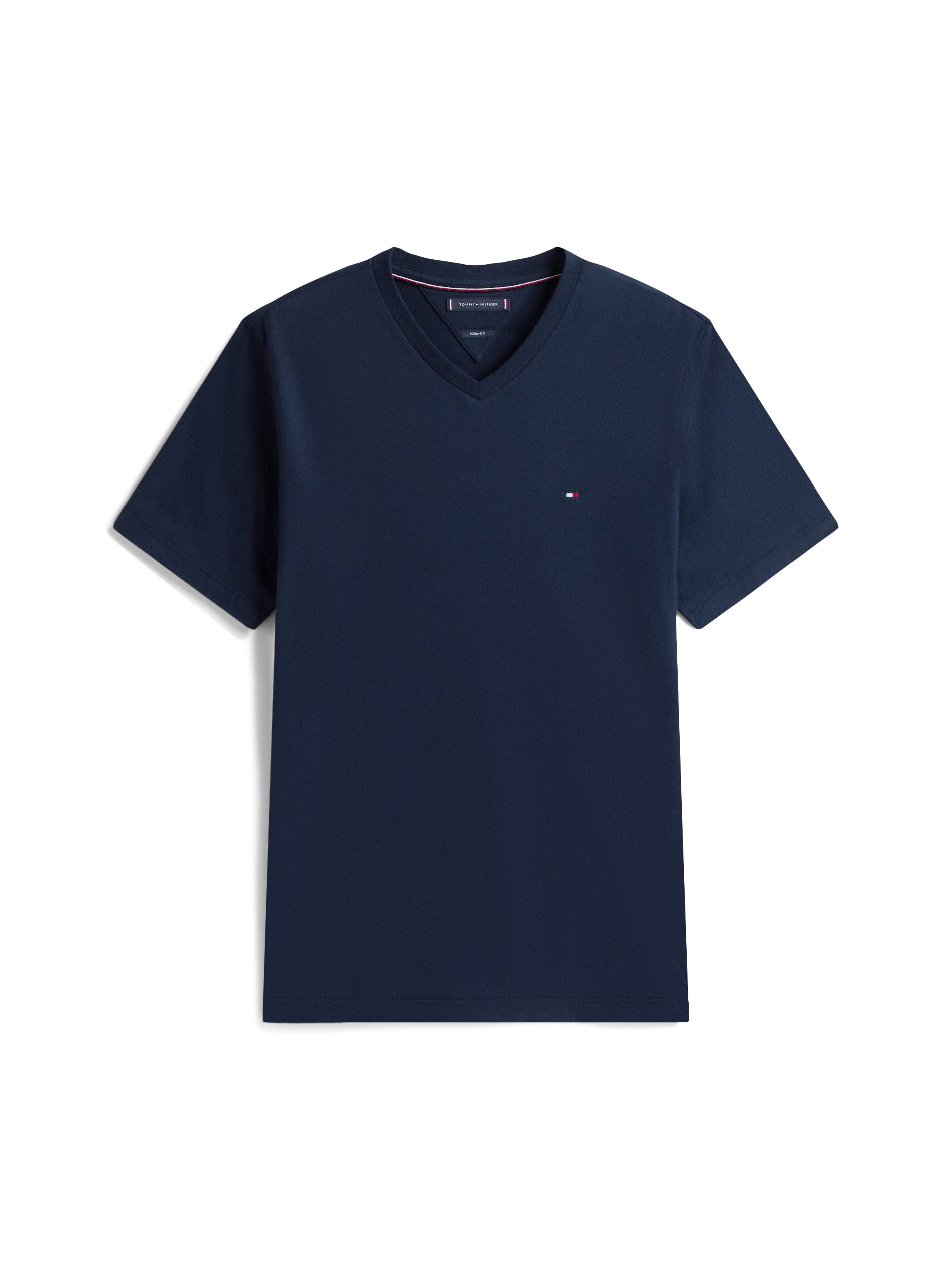 Tommy Hilfiger Shirt met V-hals ESSENTIAL V-NECK TEE met V-hals en merklabel